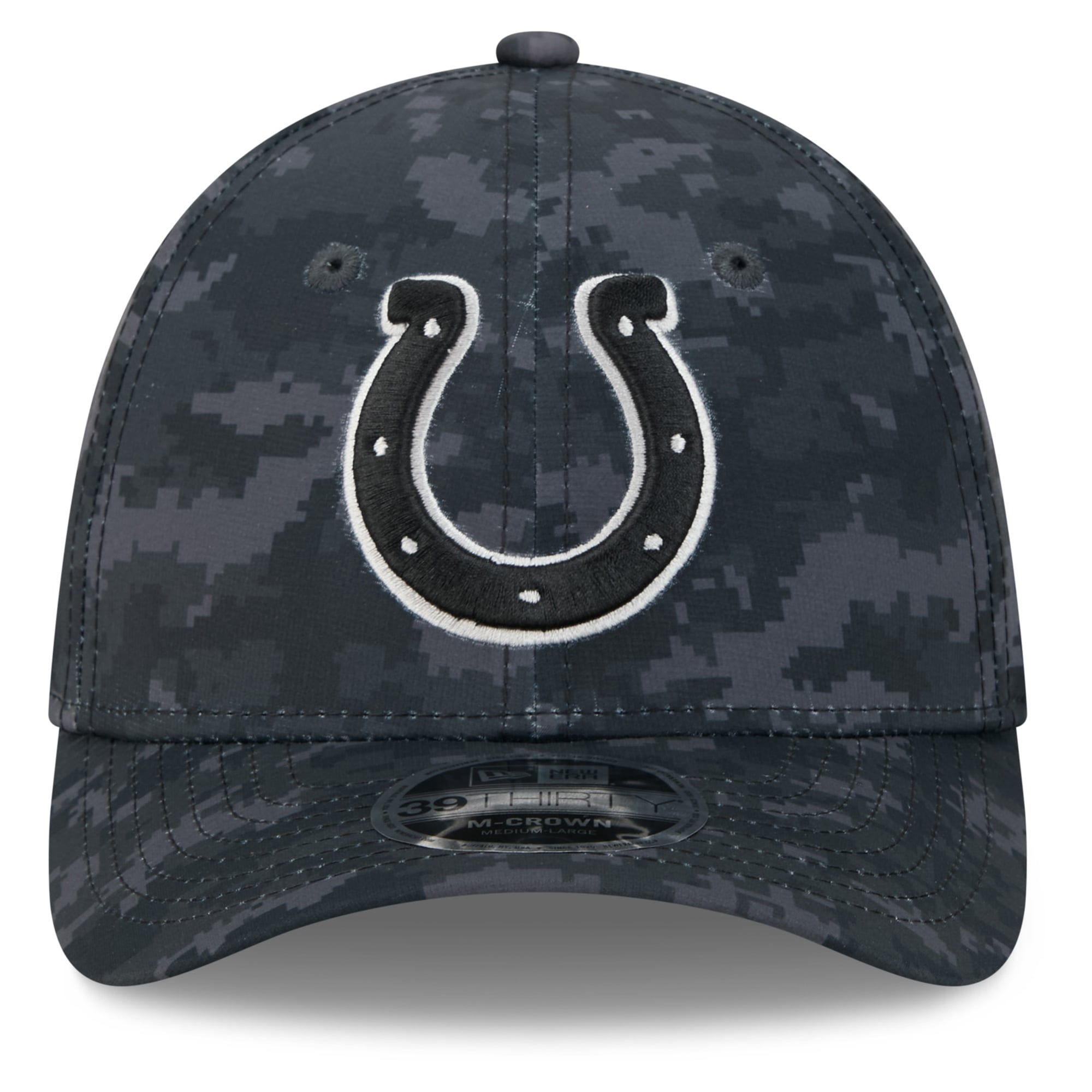 Men's New Era Black Indianapolis Colts 2026 Salute To Service 39THIRTY M-Crown Stretch Hat
