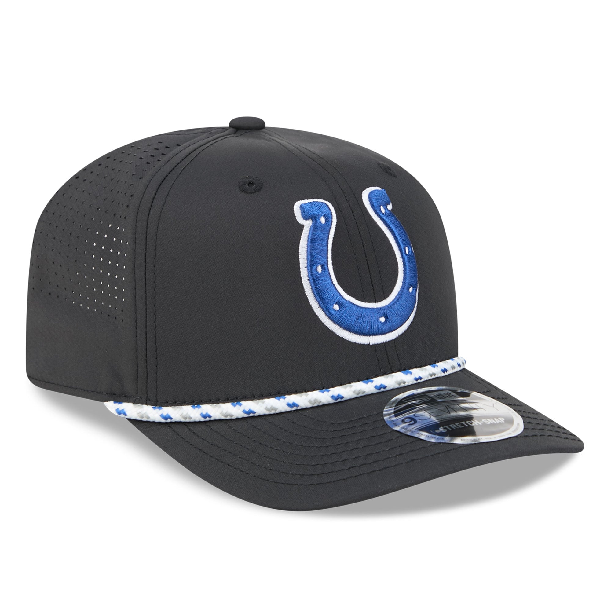 Casquette ajustable New Era noire Indianapolis Colts 9SEVENTY pour homme