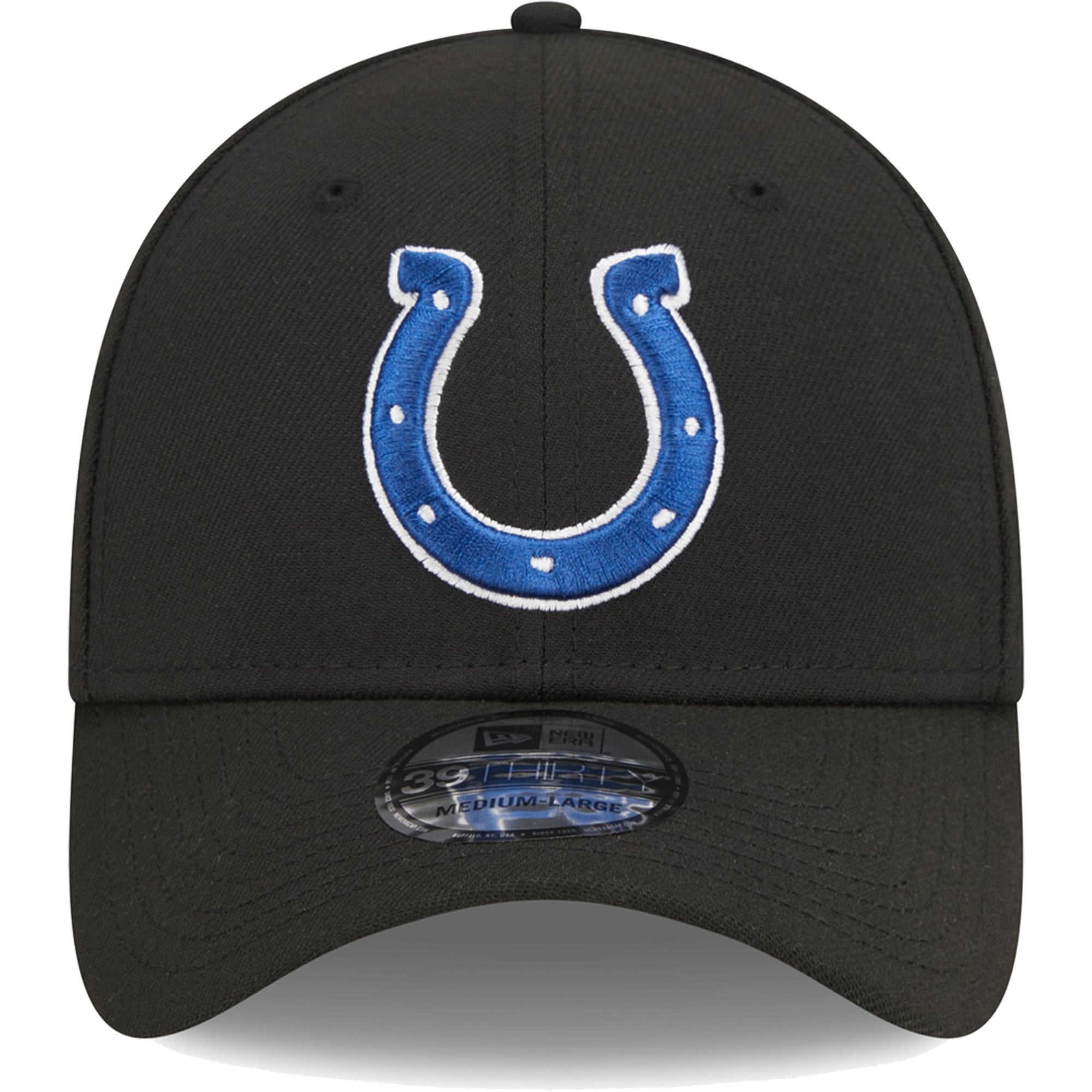 Casquette flexible principale 39THIRTY des Colts d'Indianapolis New Era pour hommes, noire