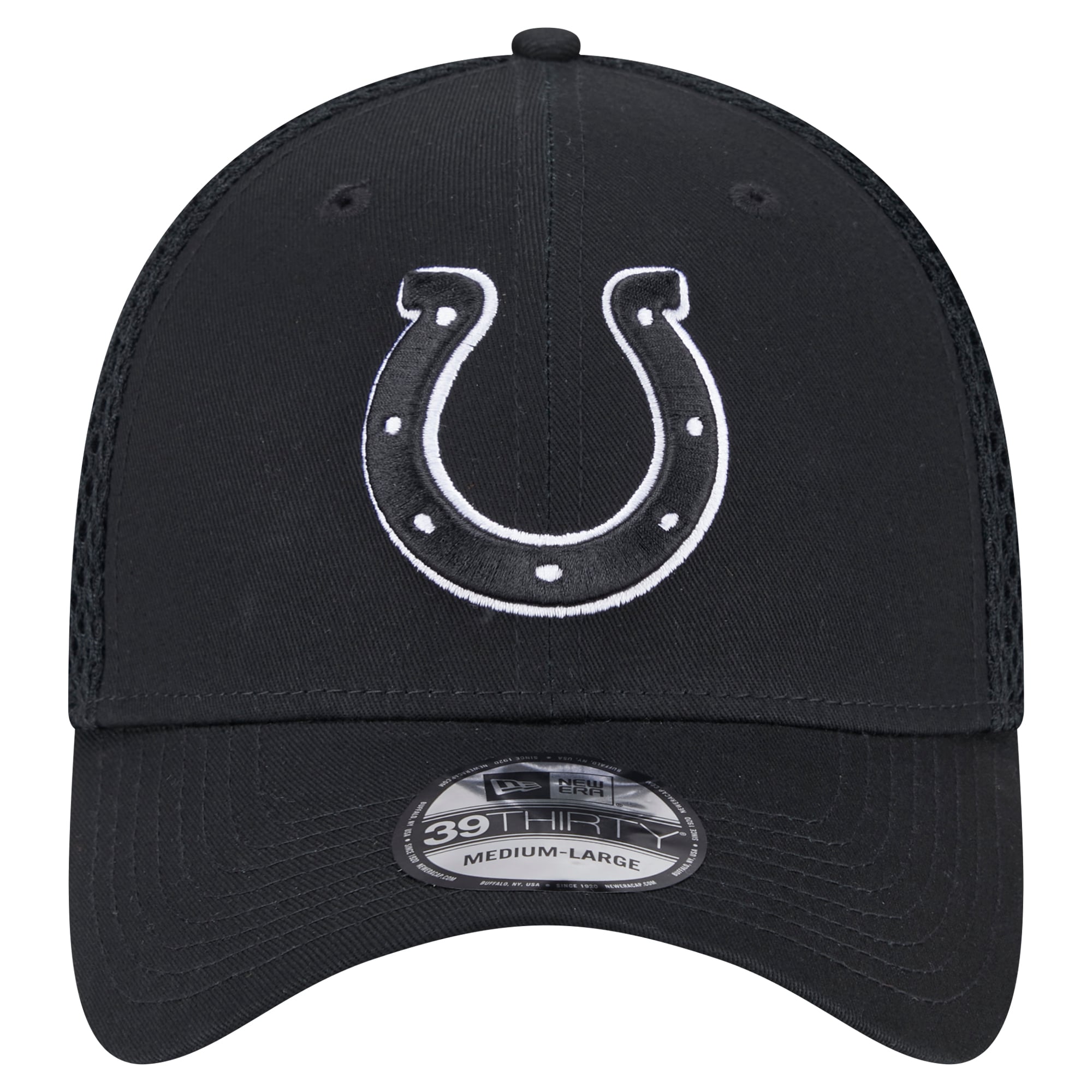 Men's New Era Black Indianapolis Colts Main Neo 39THIRTY Flex Hat