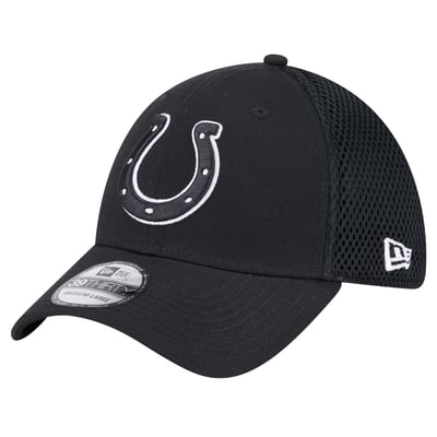 New Era Indianapolis Colts Black Main Neo 39THIRTY Flex Hat
