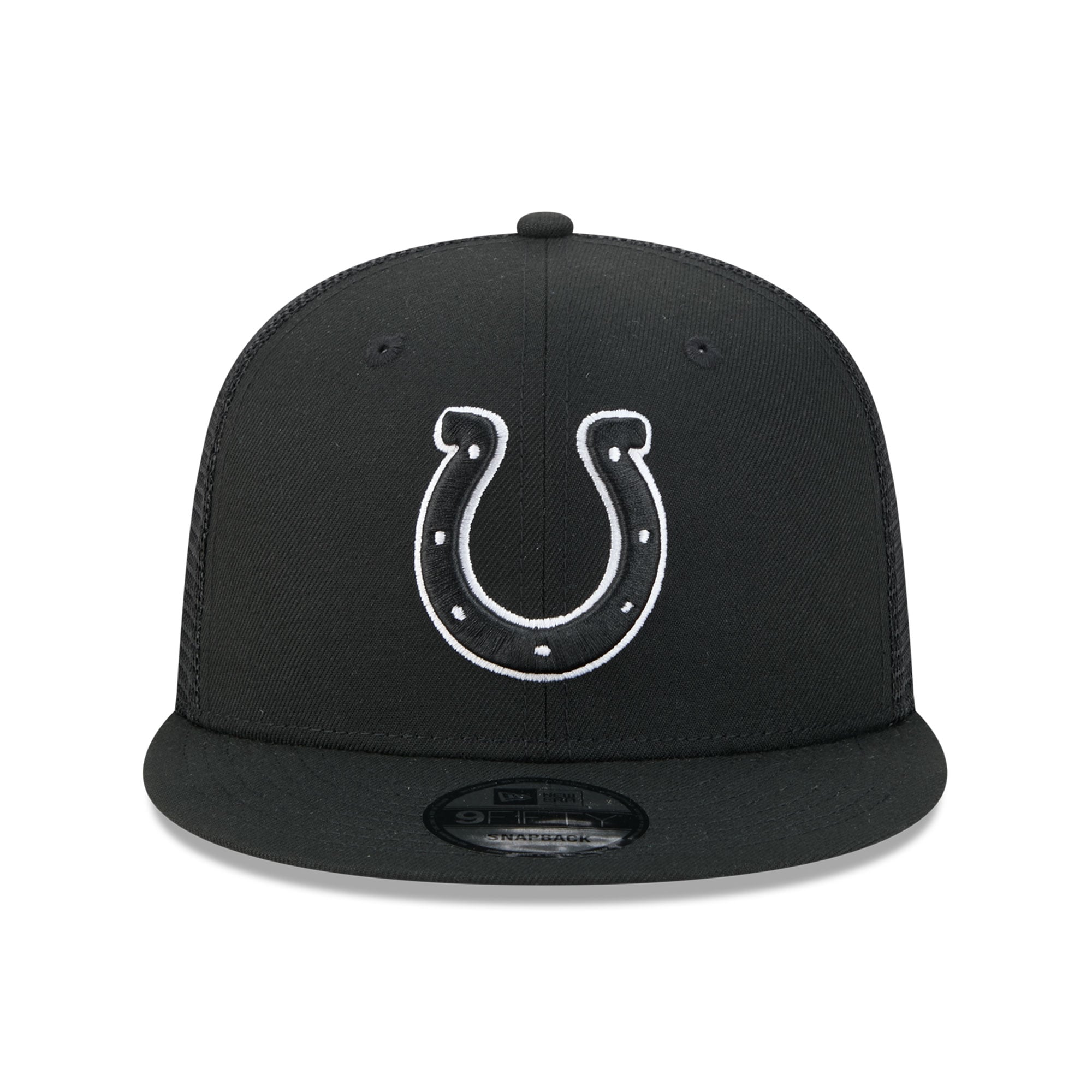 Casquette trucker snapback New Era 9FIFTY Indianapolis Colts noire et blanche pour homme