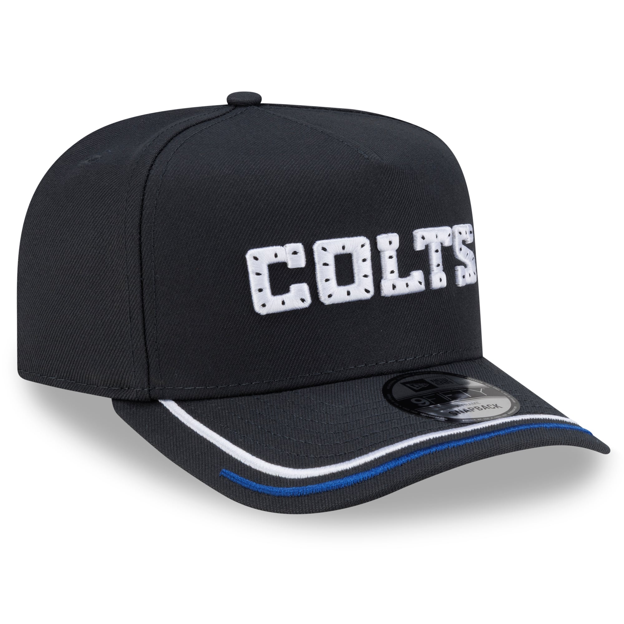 Casquette snapback New Era 9FIFTY A-Frame Indianapolis Colts 2026 Rivalries Collection Fan Pack pour homme, couleur anthracite