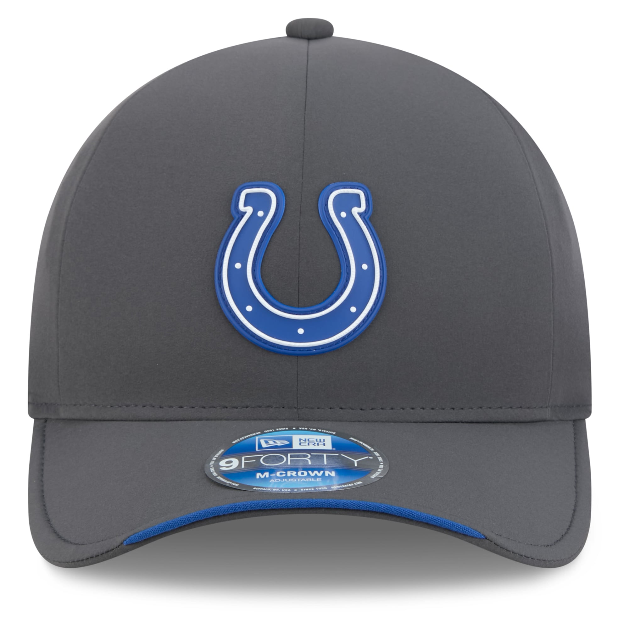 Casquette ajustable New Era 9FORTY M-Crown pour homme, couleur anthracite, Indianapolis Colts 2026, idéale pour les temps froids.