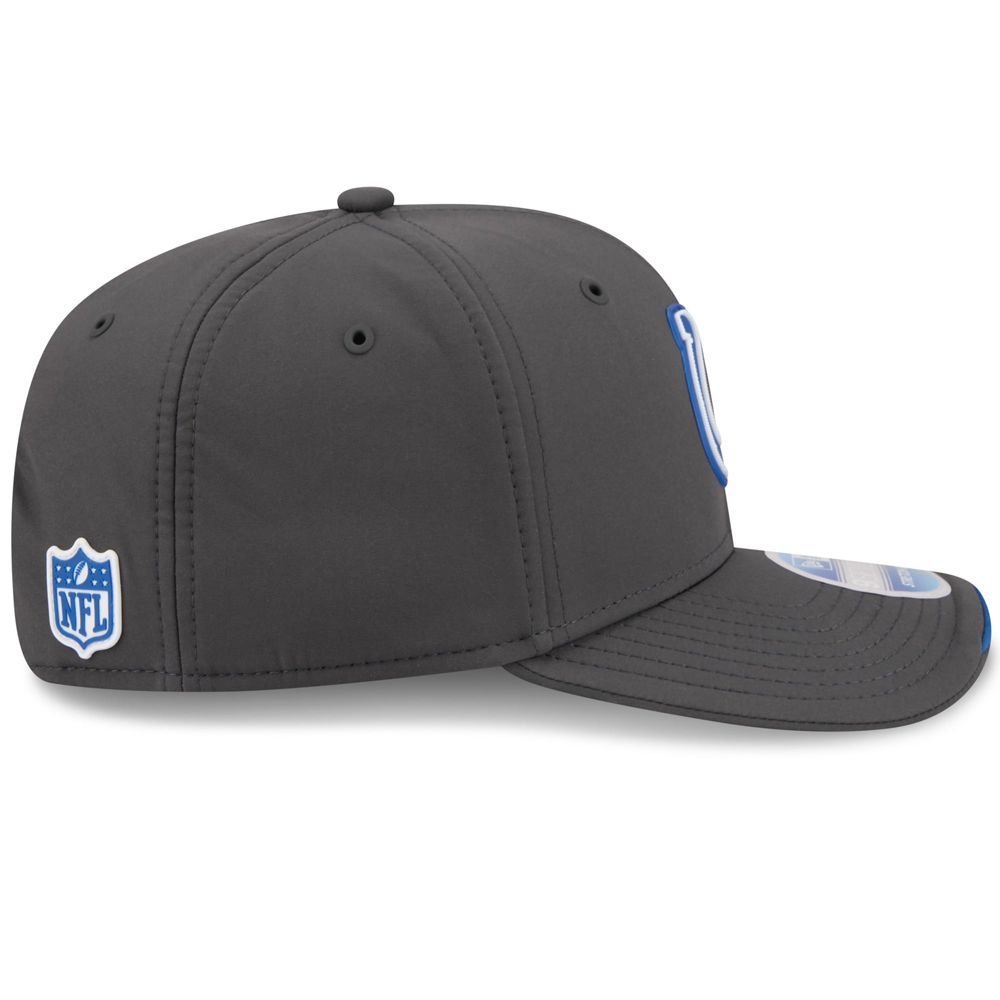 Casquette ajustable New Era Charcoal Indianapolis Colts 2026 Sideline pour temps froid 9SEVENTY