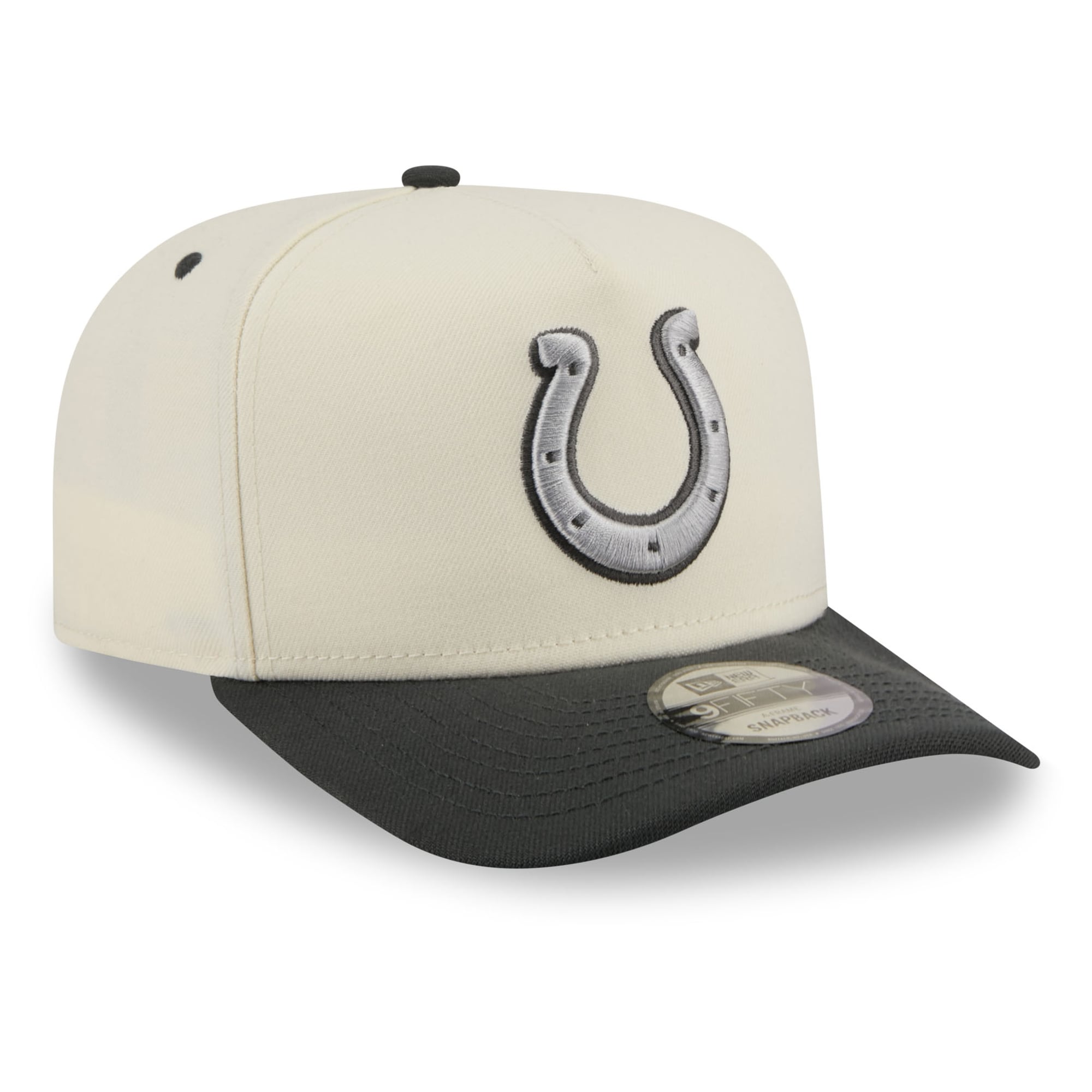 Men's New Era Cream Indianapolis Colts 2026 Rivalries Collection Fan Pack A-Frame 9FIFTY Snapback Hat