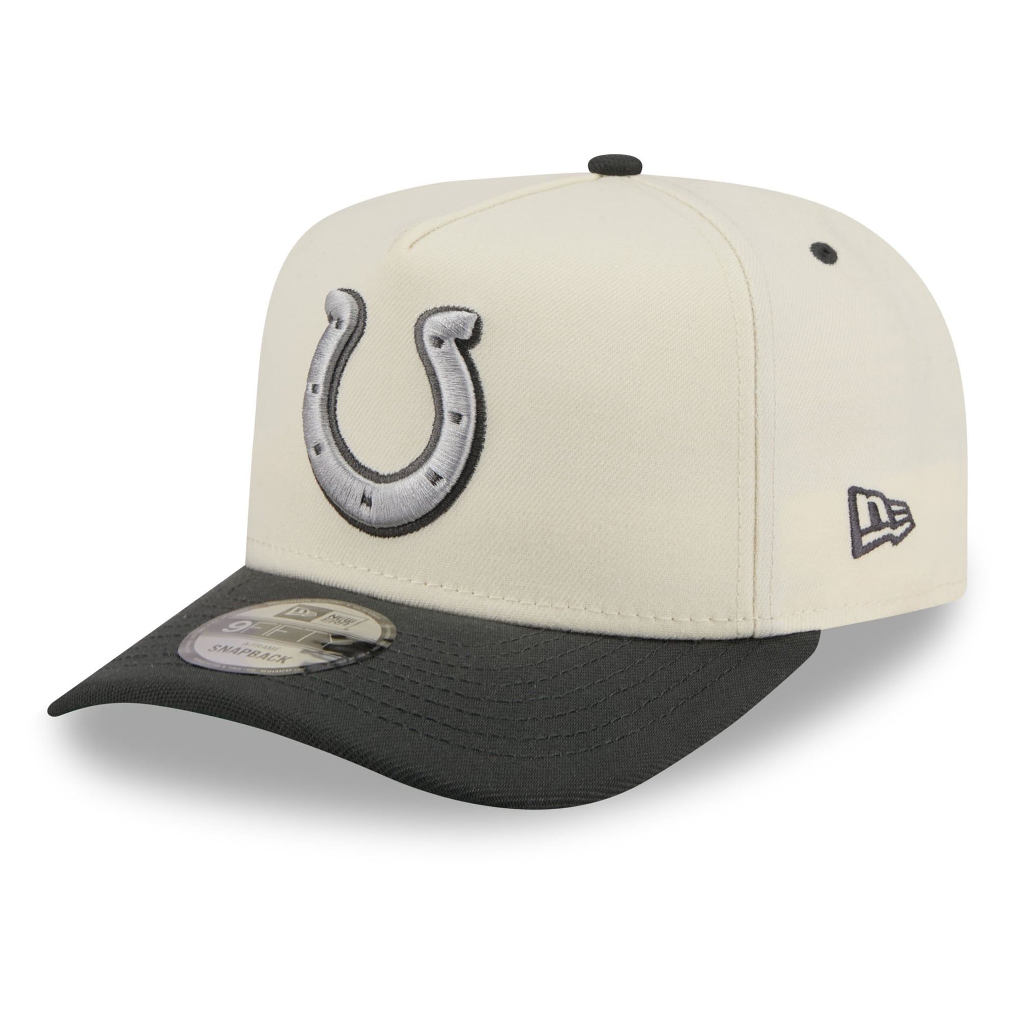 Men's New Era Cream Indianapolis Colts 2026 Rivalries Collection Fan Pack A-Frame 9FIFTY Snapback Hat