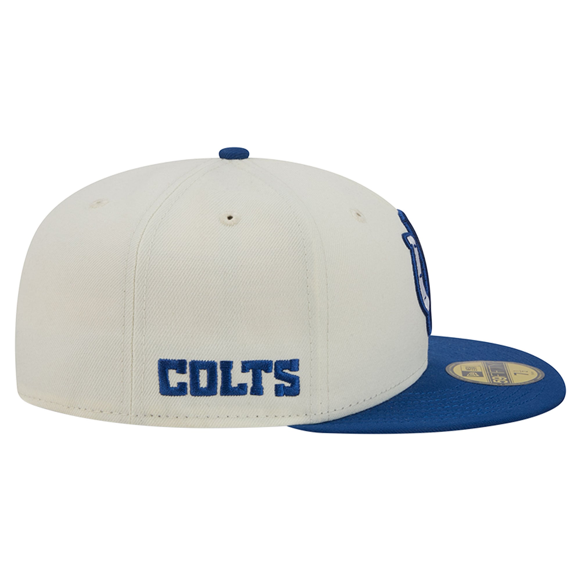 Men's New Era Cream/Royal Indianapolis Colts Deceptor 59FIFTY Fitted Hat