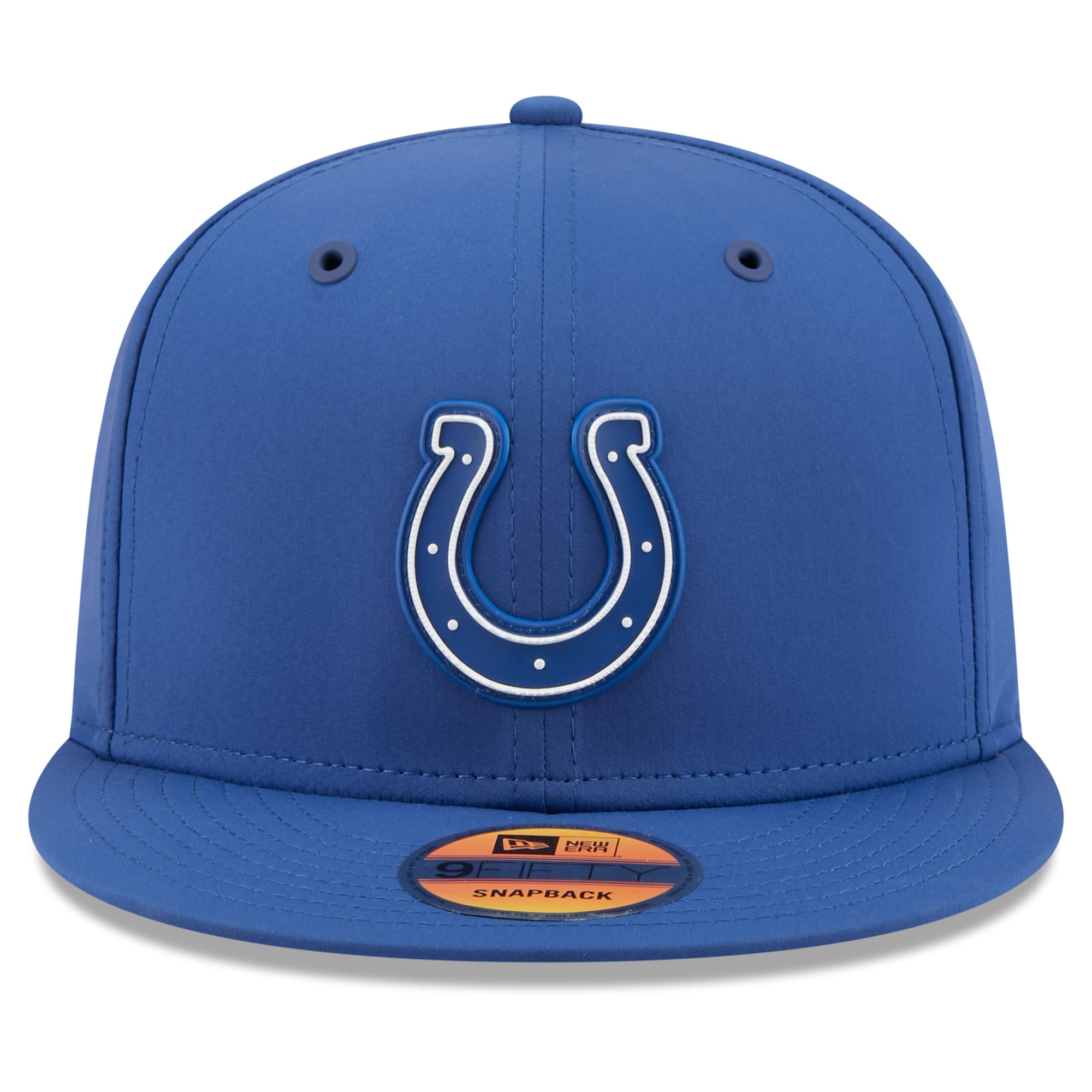Casquette snapback New Era Royal Indianapolis Colts 2026 Sideline 9FIFTY pour homme