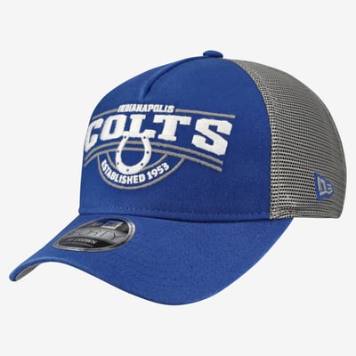 Indianapolis Colts New Era 9FORTY A-Frame Adjustable Hat - Royal
