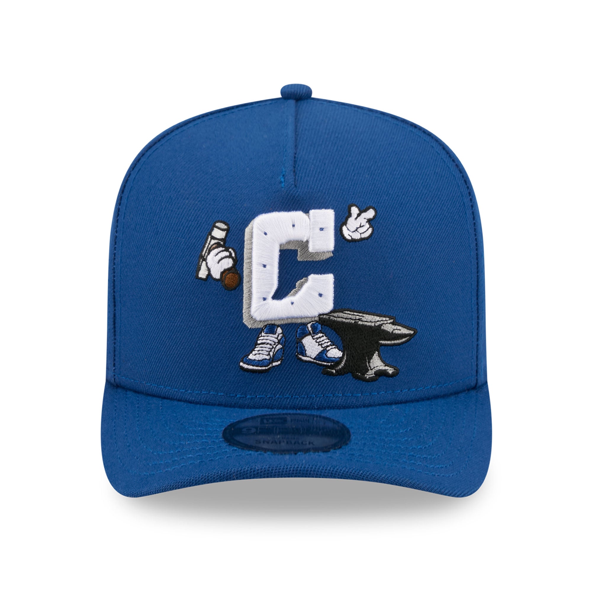 Casquette snapback New Era Royal Indianapolis Colts Cartoon A-Frame 9FIFTY pour homme