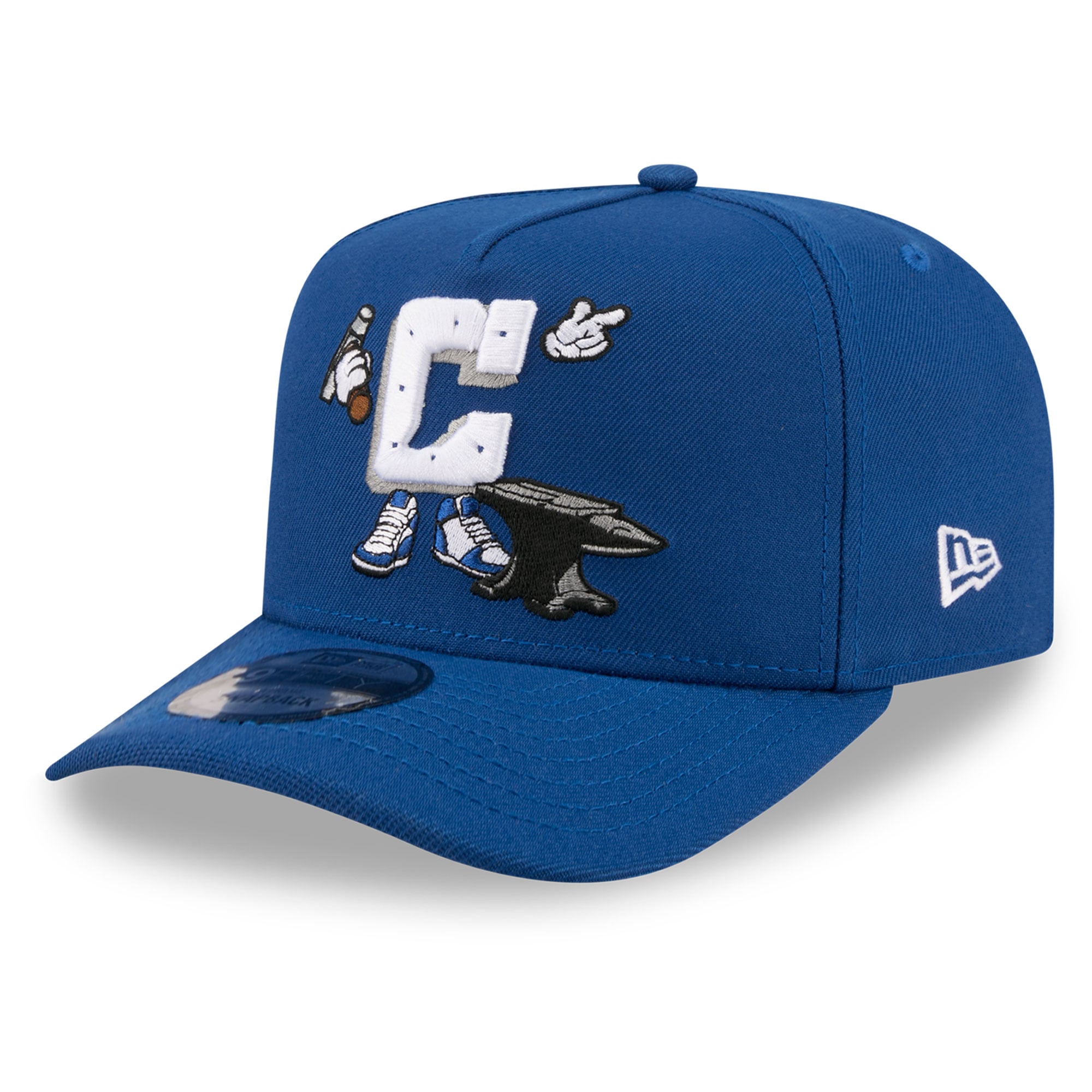Casquette snapback New Era Royal Indianapolis Colts Cartoon A-Frame 9FIFTY pour homme