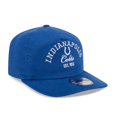 Indianapolis Colts New Era Stacked 19TWENTY Adjustable Hat - Royal