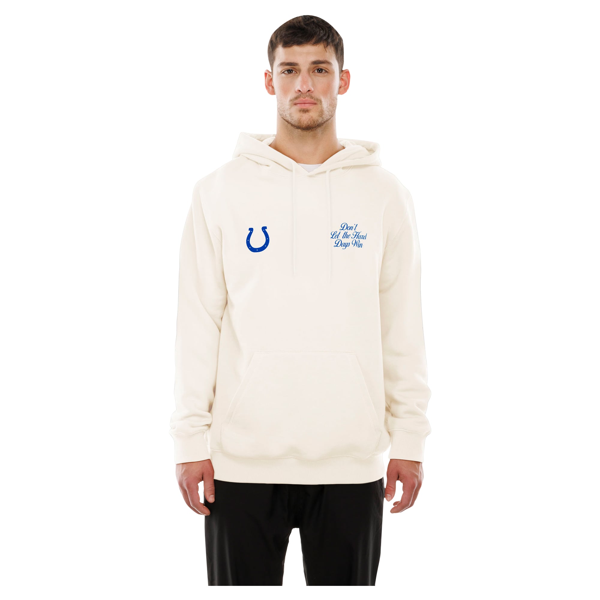 Men's New Era White Indianapolis Colts Kicking The Stigma Hoodie