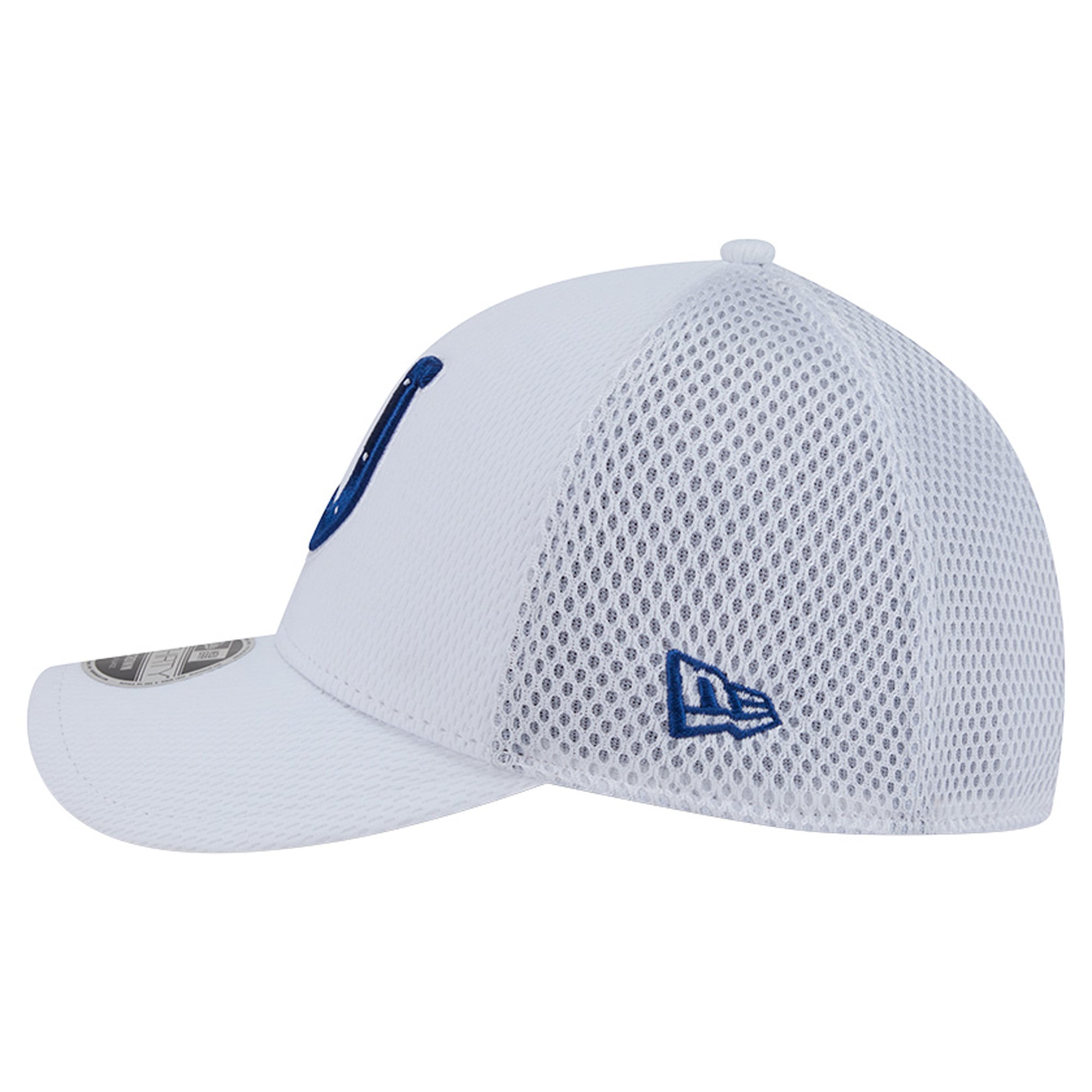 Casquette New Era blanche/bleu roi Indianapolis Colts Dash 39THIRTY M-Crown Flex pour homme