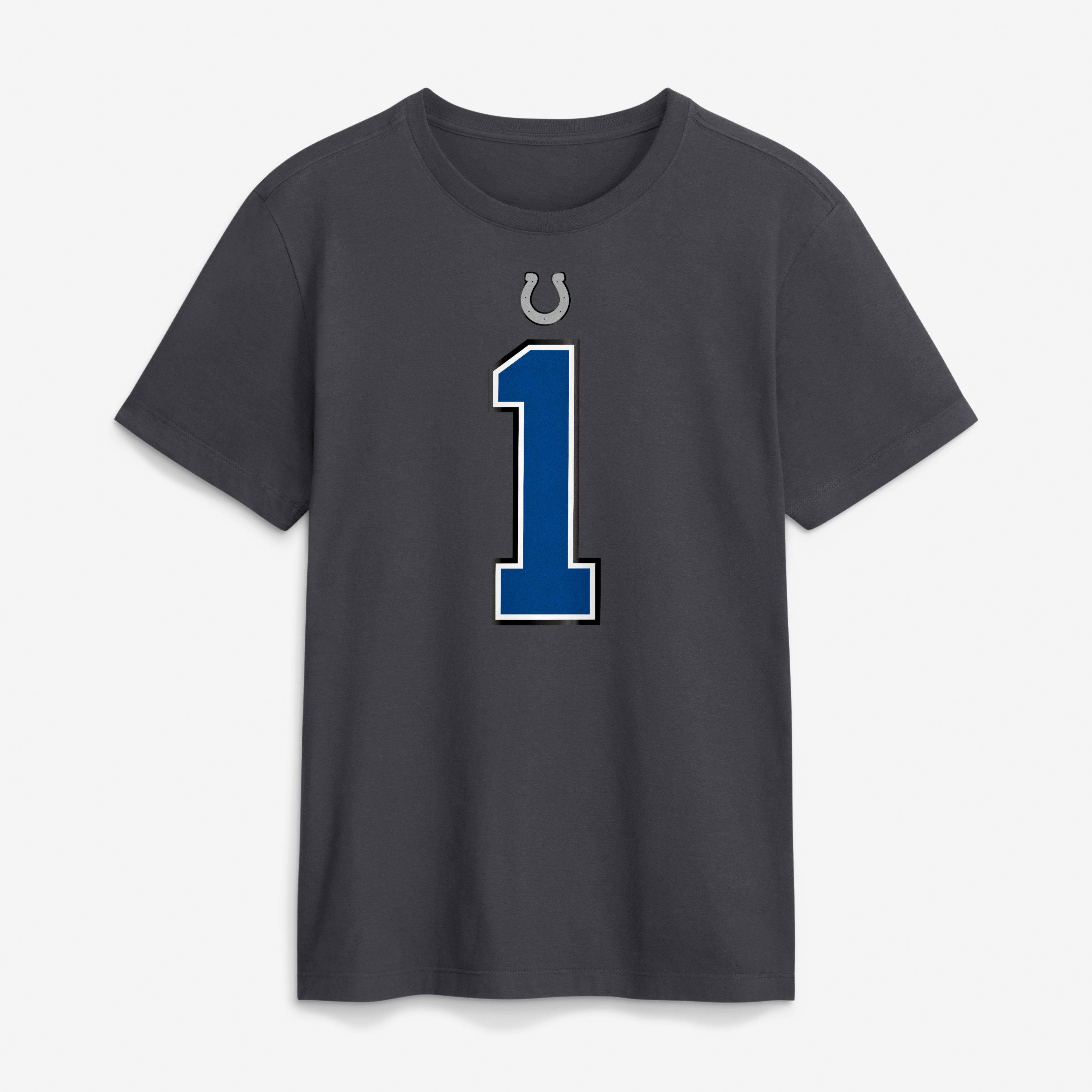 Men's Nike Ahmad Sauce Gardner Anthracite Indianapolis Colts 2026 Rivalries Collection Player Name & Number T-Shirt