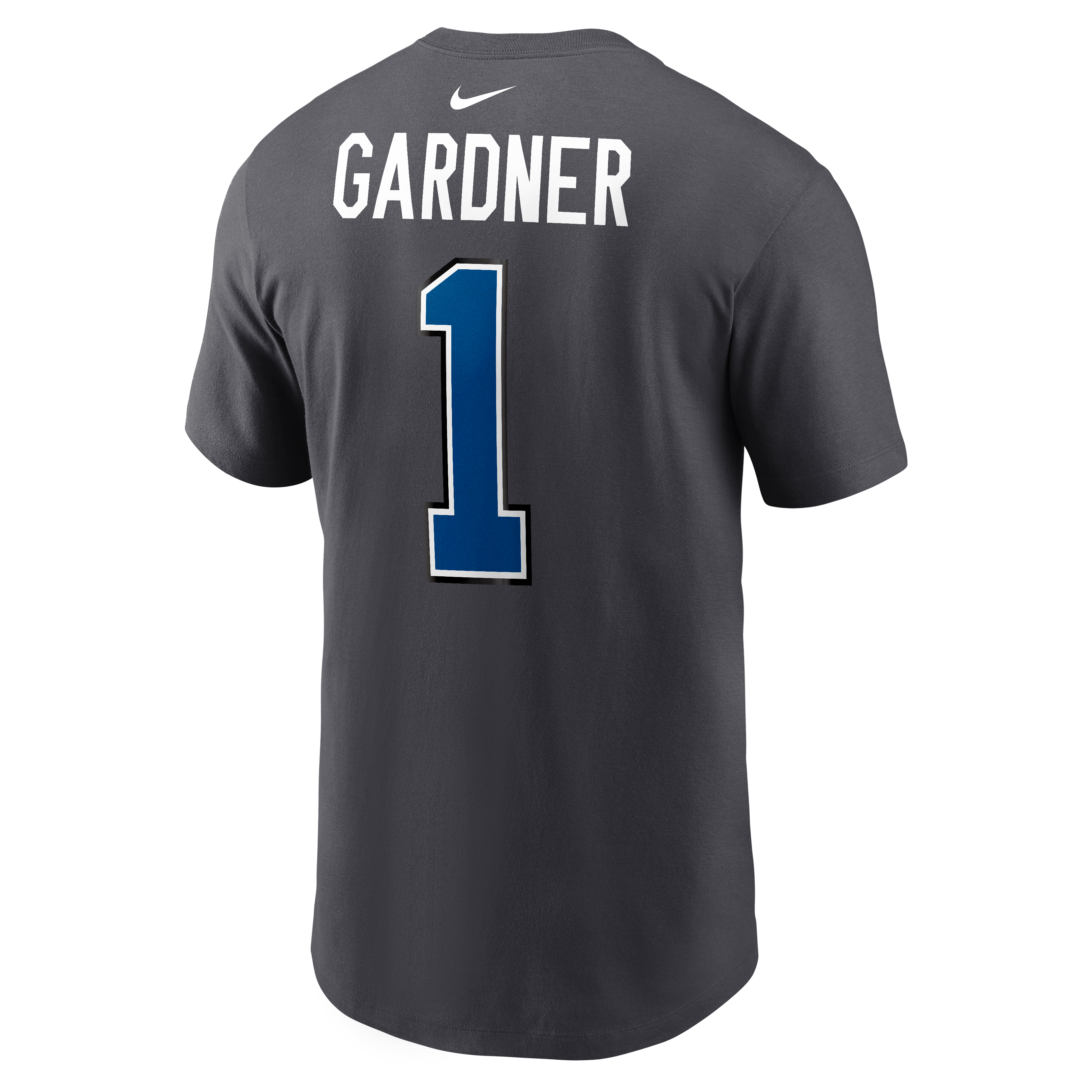 Men's Nike Ahmad Sauce Gardner Anthracite Indianapolis Colts 2026 Rivalries Collection Player Name & Number T-Shirt