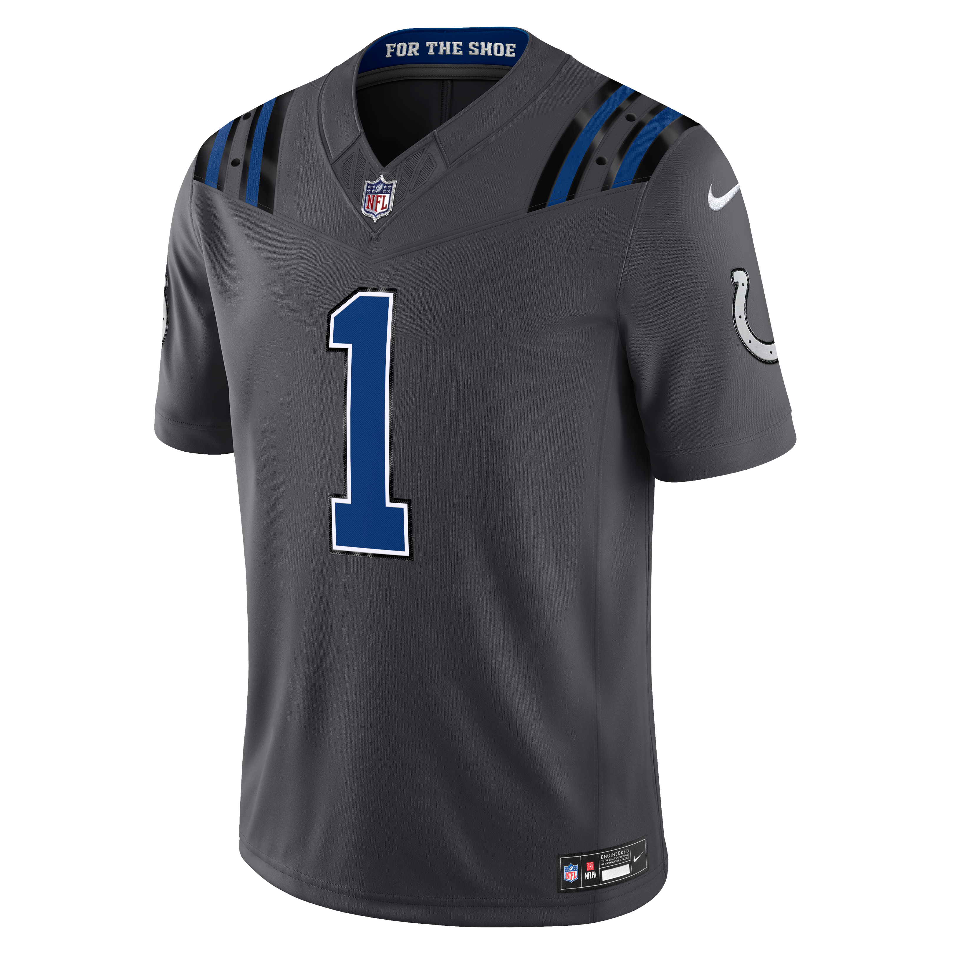Men's Nike Ahmad Sauce Gardner Anthracite Indianapolis Colts 2026 Rivalries Collection Stitched Limited Jersey