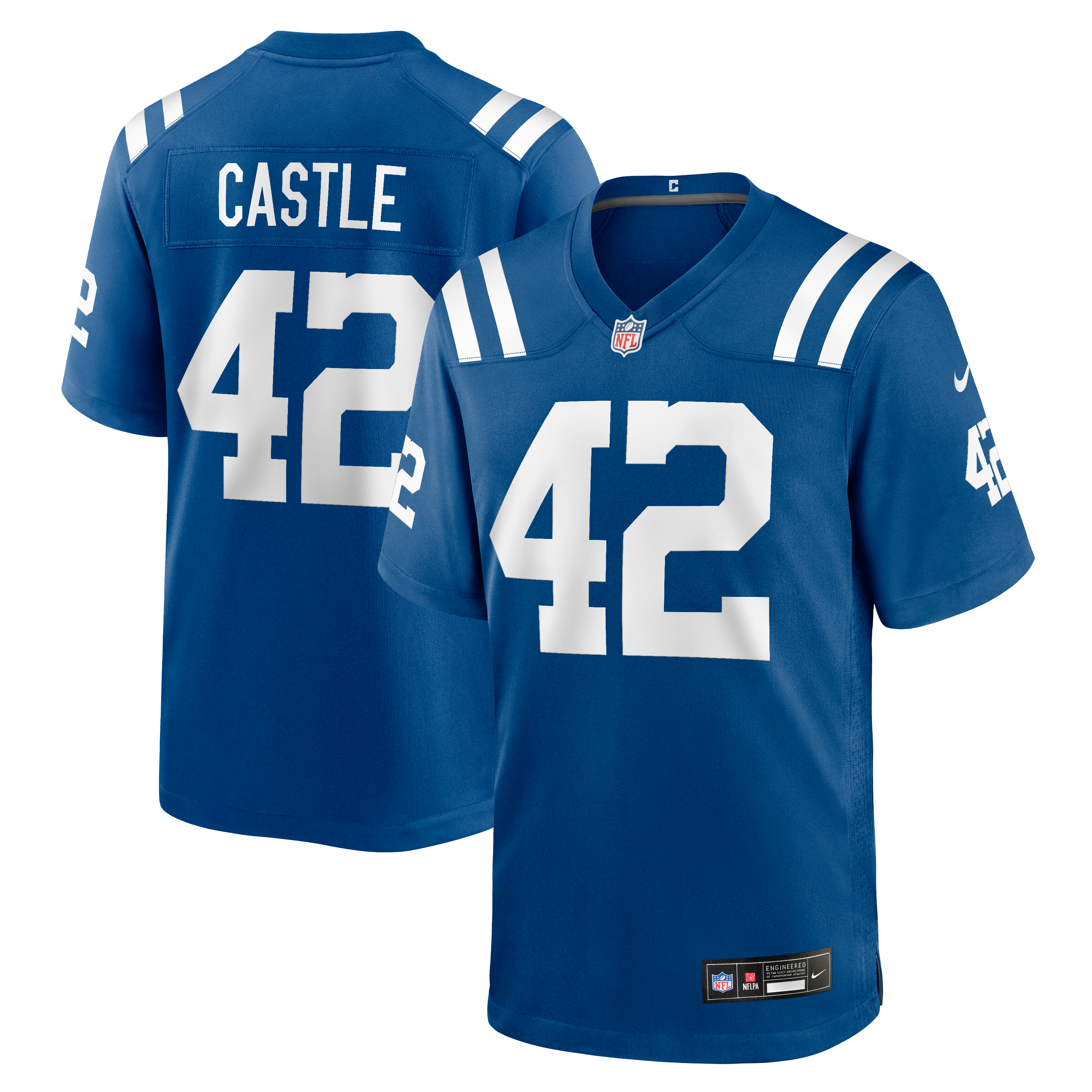 Maillot de match Nike Anderson Castle Royal Indianapolis Colts pour homme