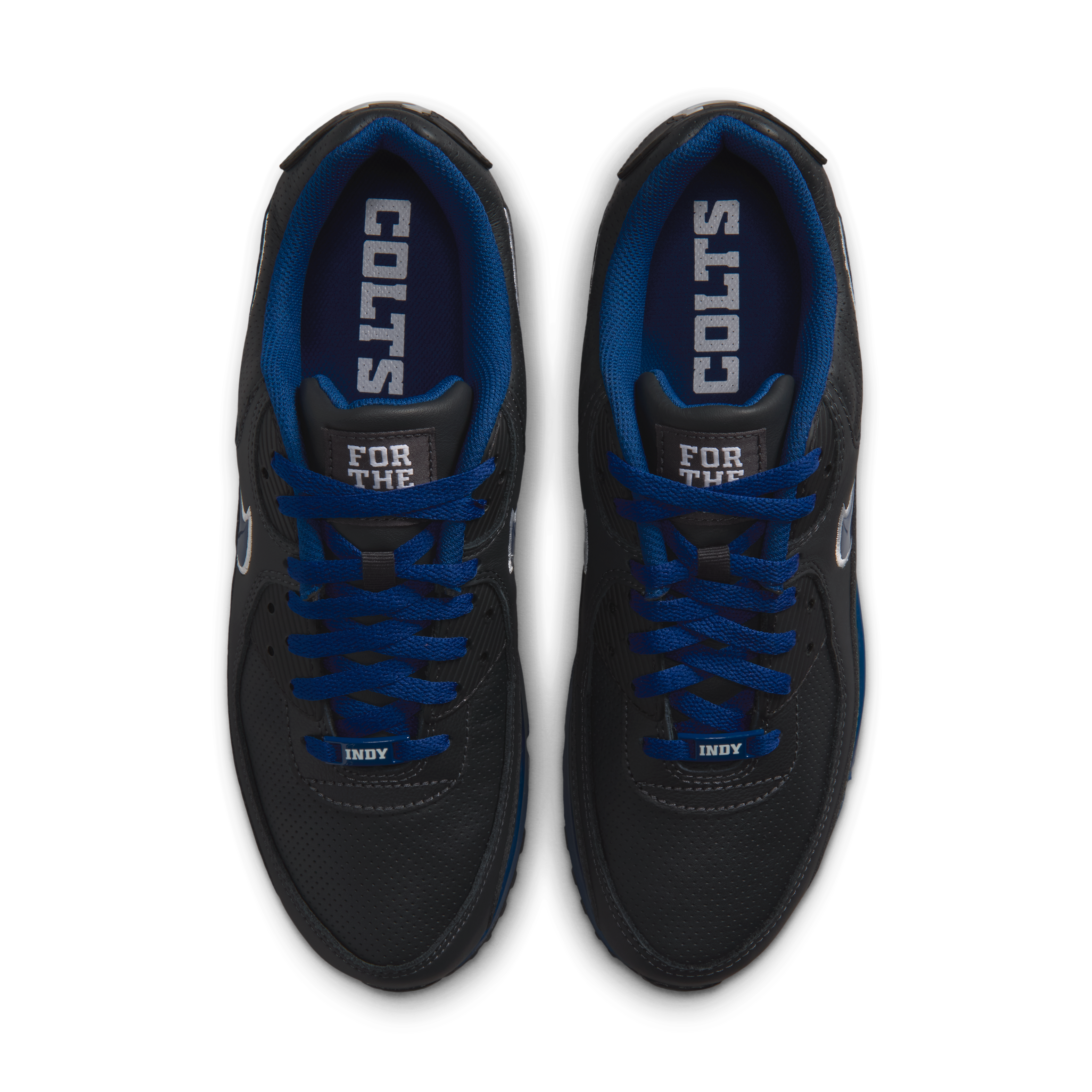 Chaussures Nike Air Max 90 pour homme, coloris anthracite, collection Indianapolis Colts 2026 Rivalries