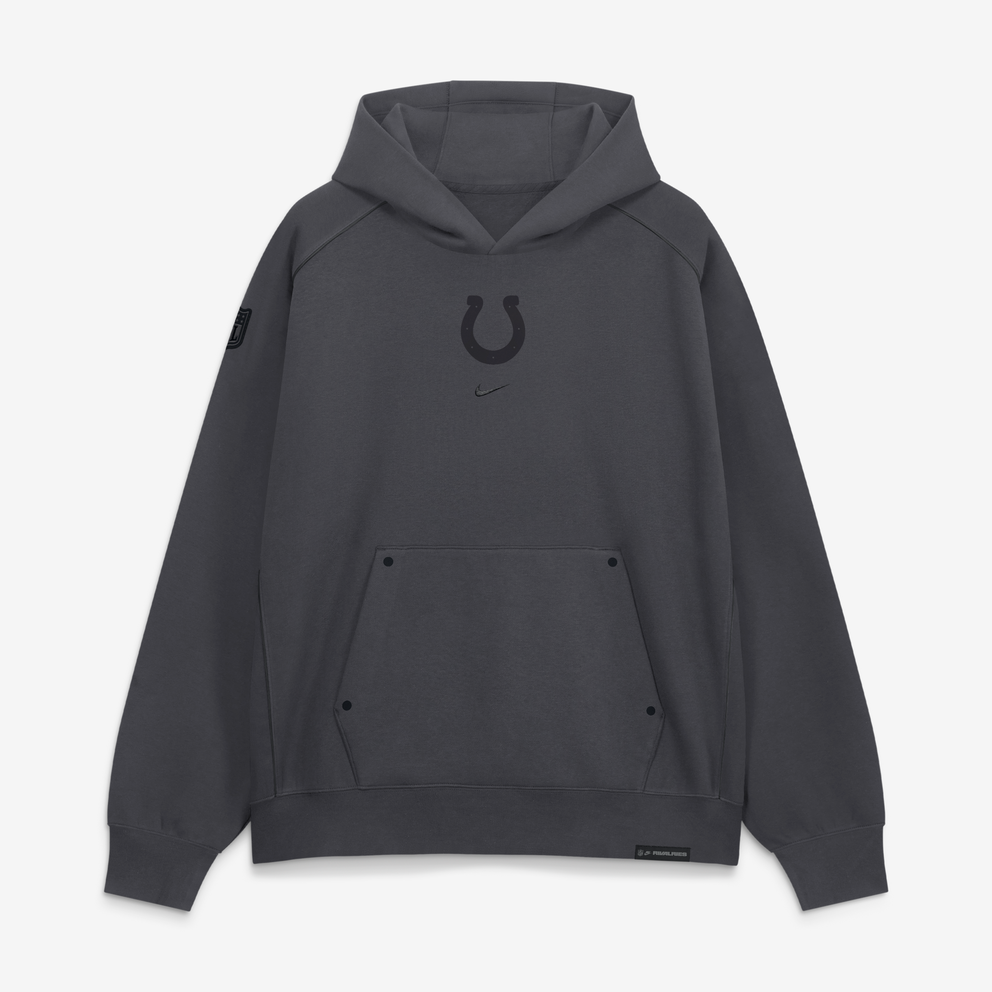 Sweat à capuche Nike Air pour homme, coloris anthracite, collection Indianapolis Colts 2026 Rivalries