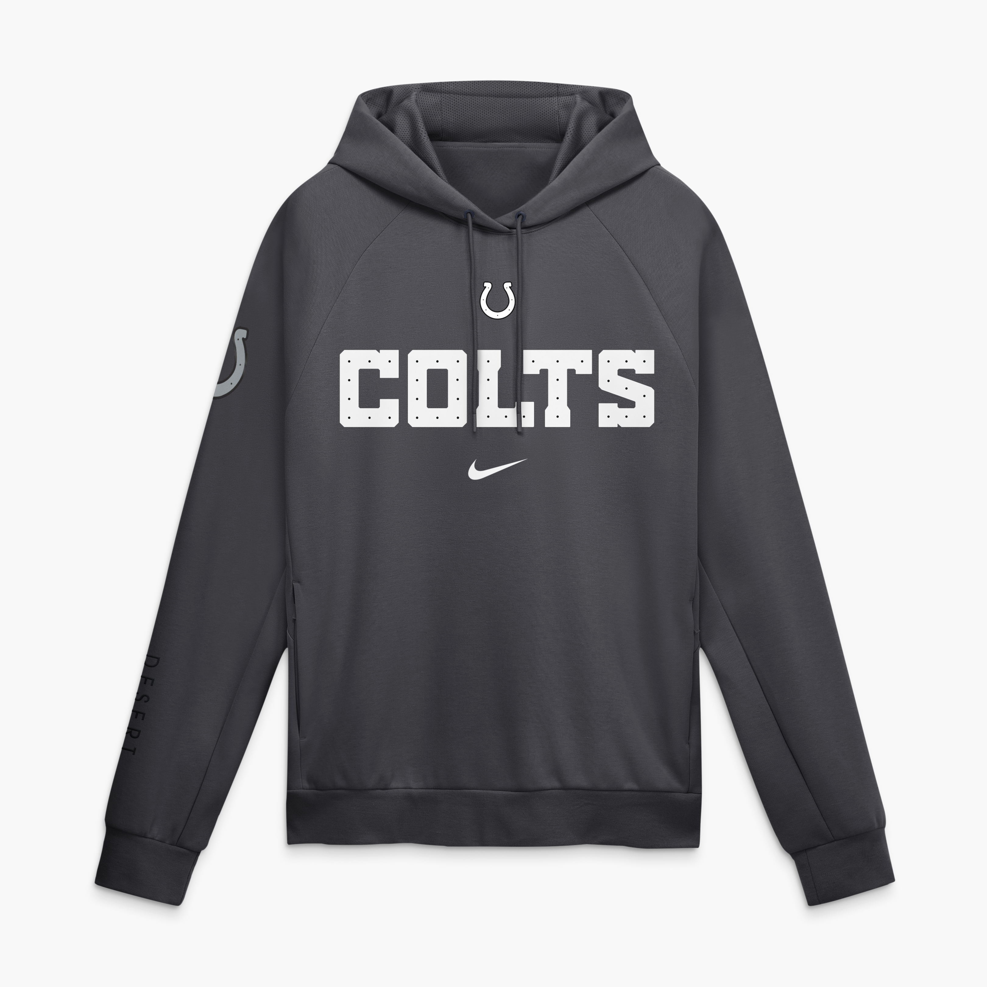 Men's Nike Anthracite Indianapolis Colts 2026 Rivalries Collection Dri-FIT Pullover Hoodie