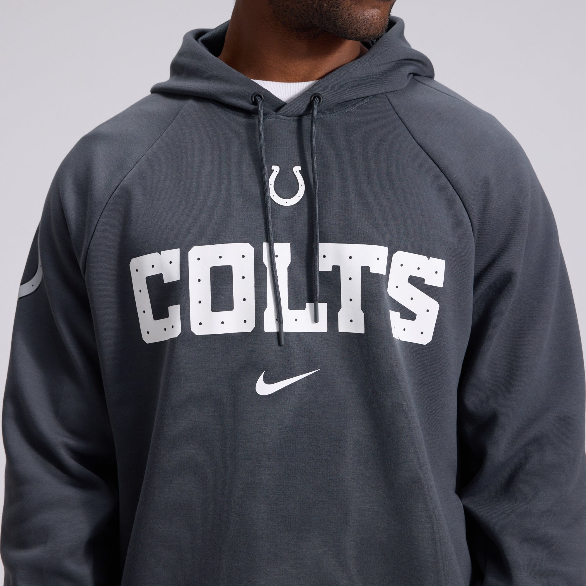Men's Nike Anthracite Indianapolis Colts 2026 Rivalries Collection Dri-FIT Pullover Hoodie