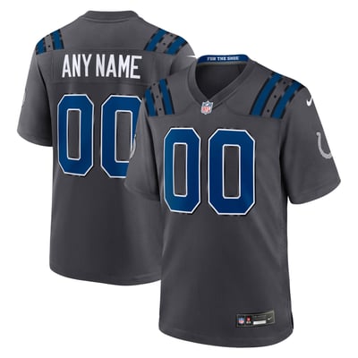  Indianapolis Colts Nike 2026 Rivalries Collection Game Custom Jersey - Anthracite