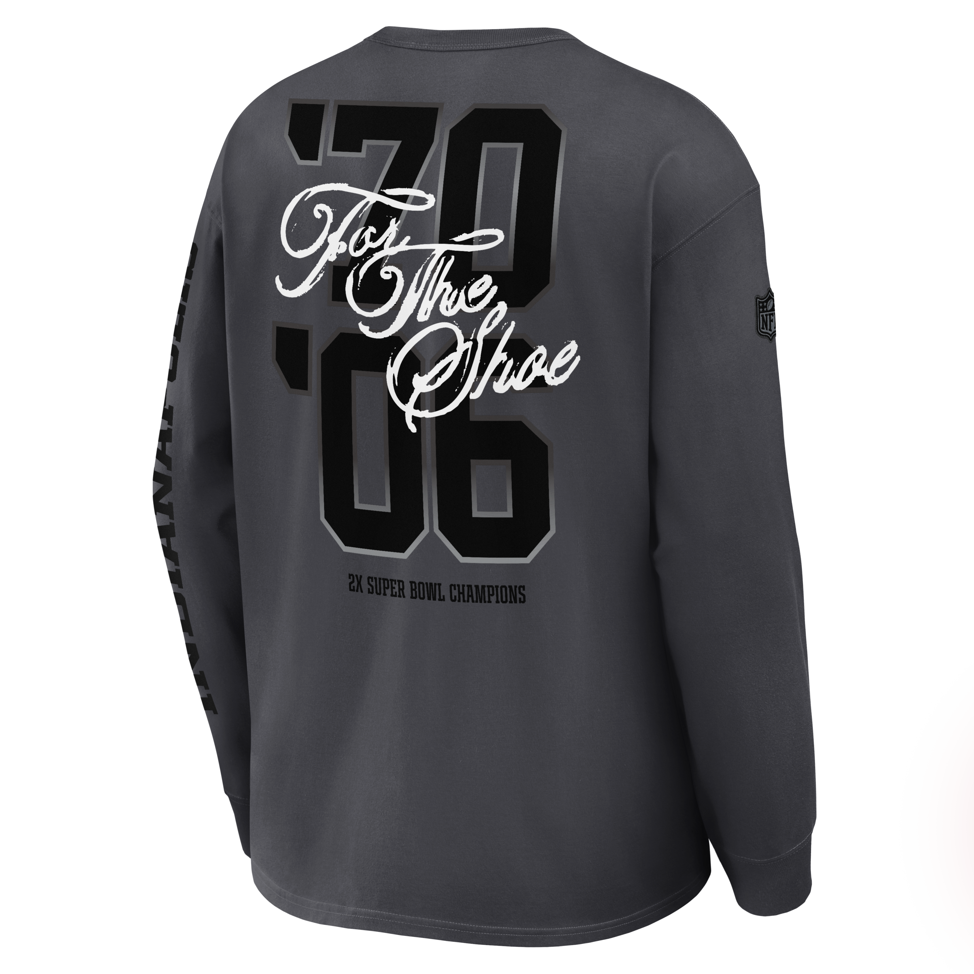 T-shirt à manches longues Nike Max90 pour homme, couleur anthracite, Indianapolis Colts, collection Rivalries 2026