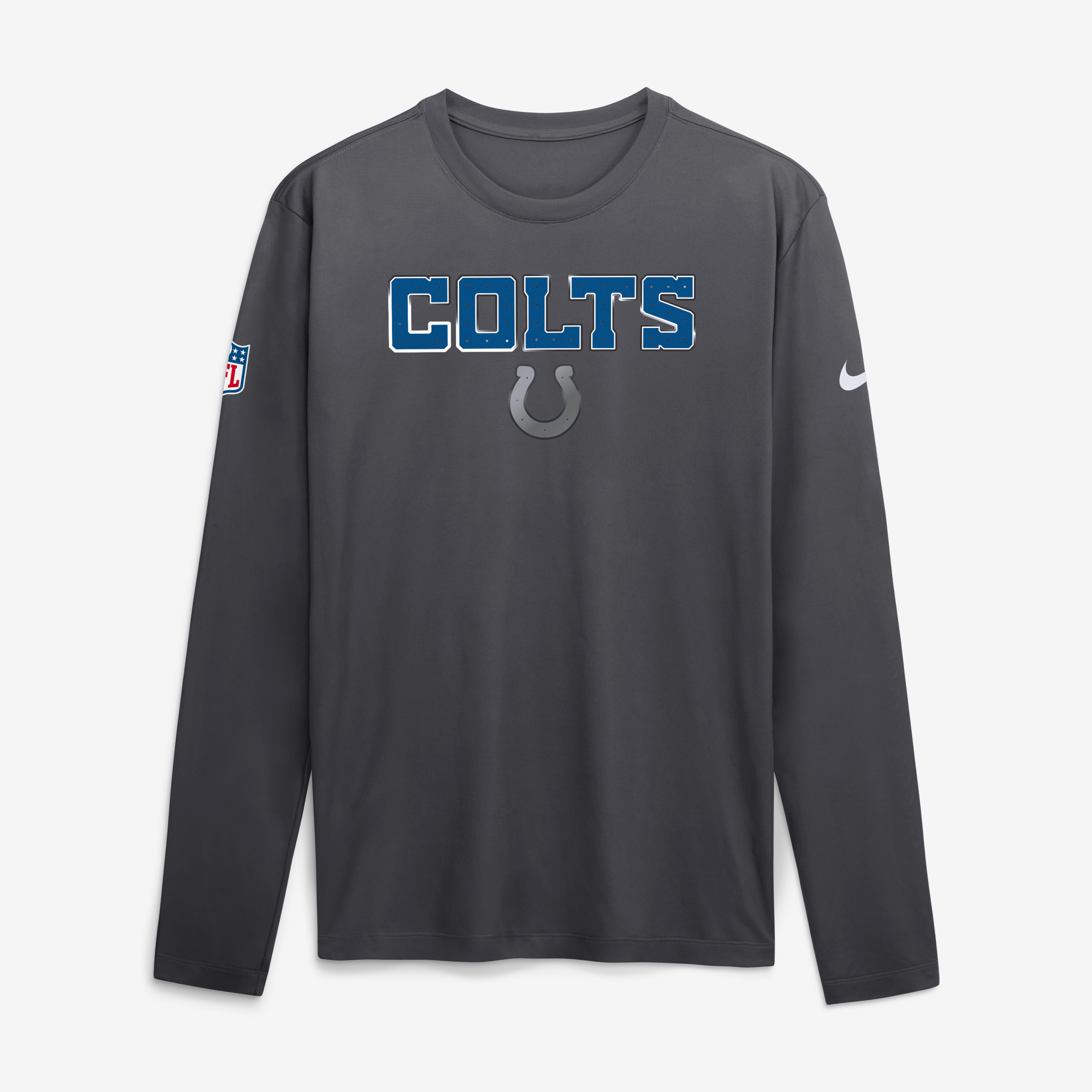 Men's Nike  Anthracite Indianapolis Colts 2026 Rivalries Collection Sideline Legend Long Sleeve T-Shirt