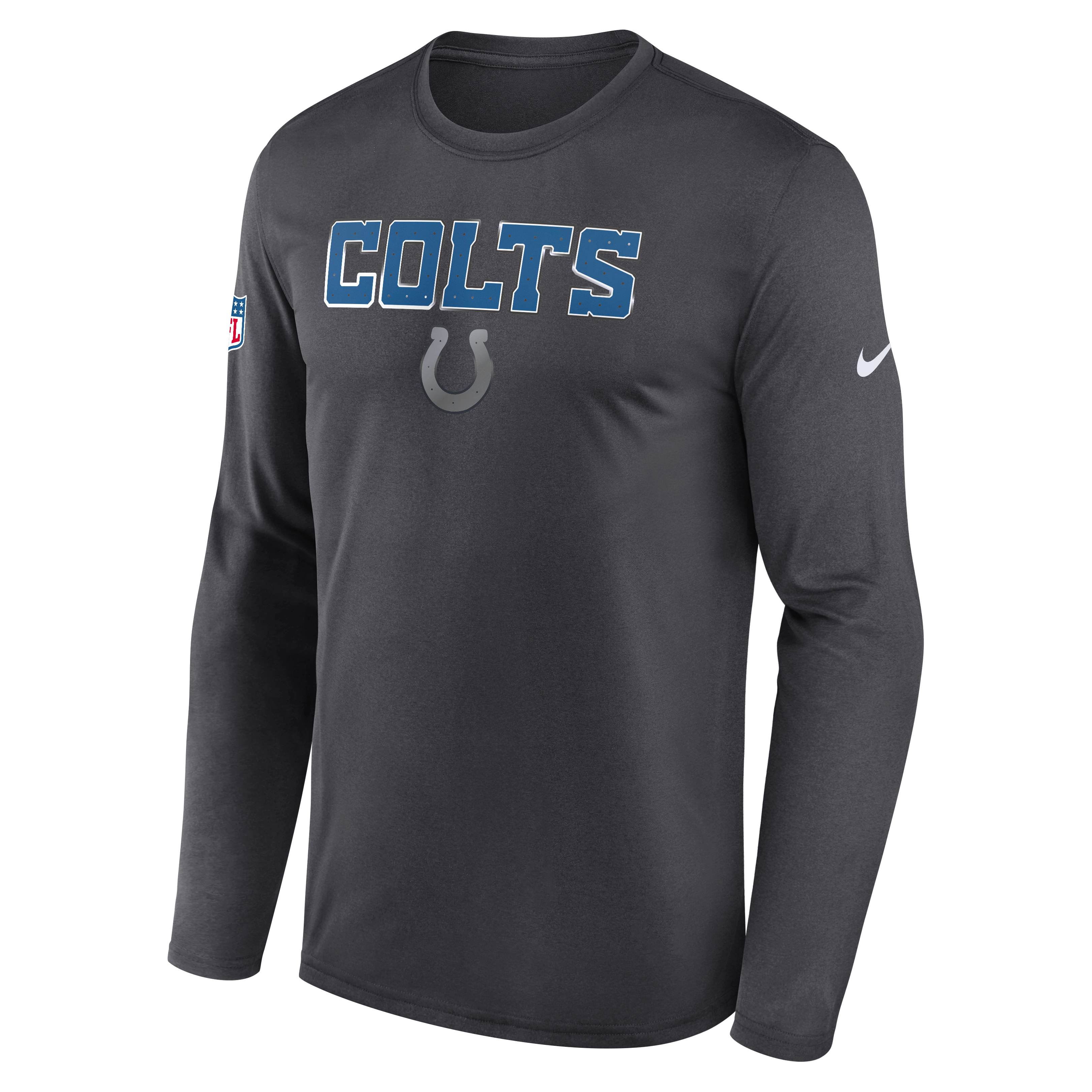 Men's Nike  Anthracite Indianapolis Colts 2026 Rivalries Collection Sideline Legend Long Sleeve T-Shirt