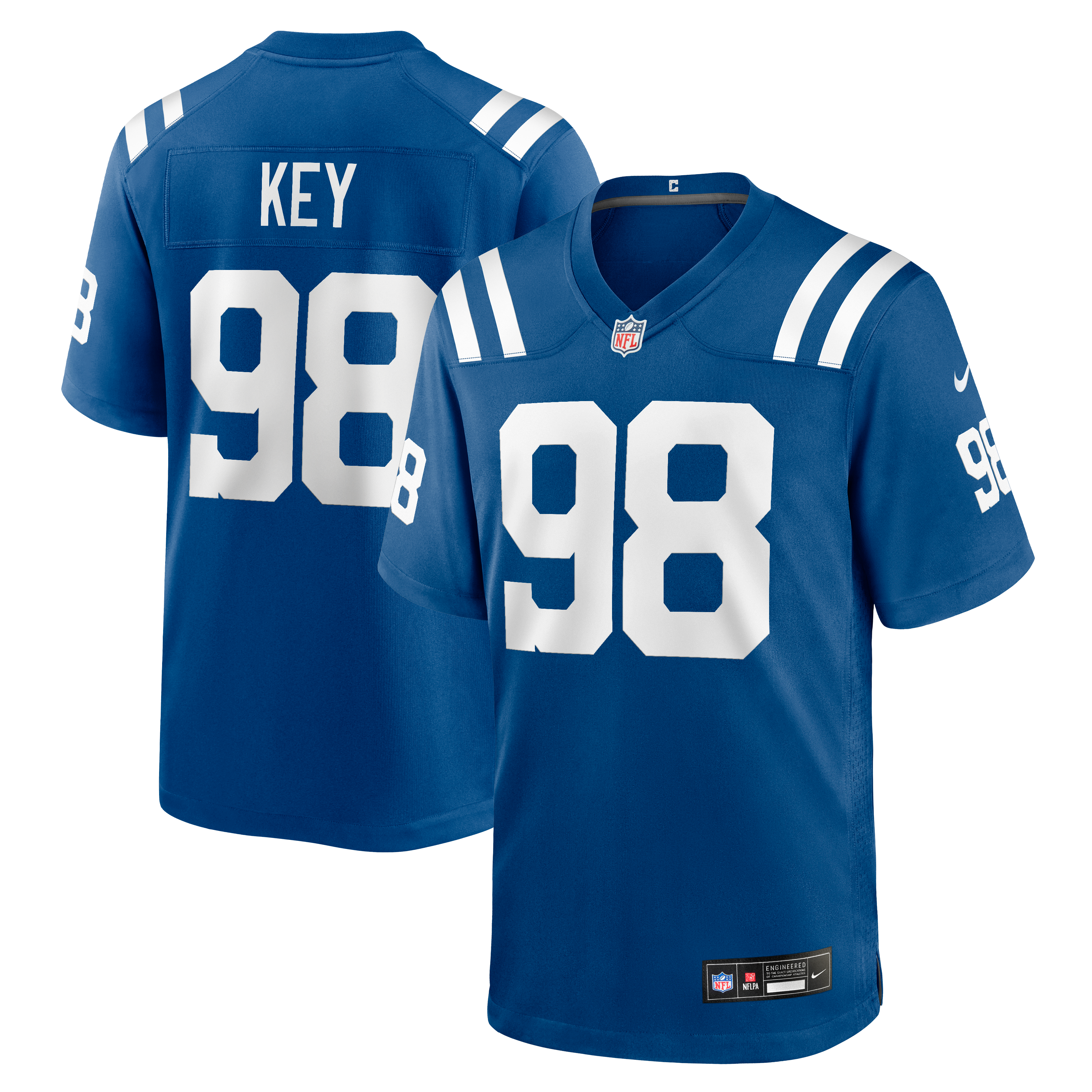 Men's Nike Arden Key Royal Indianapolis Colts Team Game Jersey