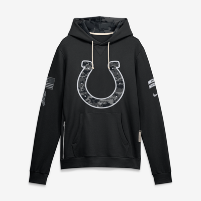  Indianapolis Colts Nike 2026 Salute to Service Sideline Dri-FIT Pullover Hoodie - Black