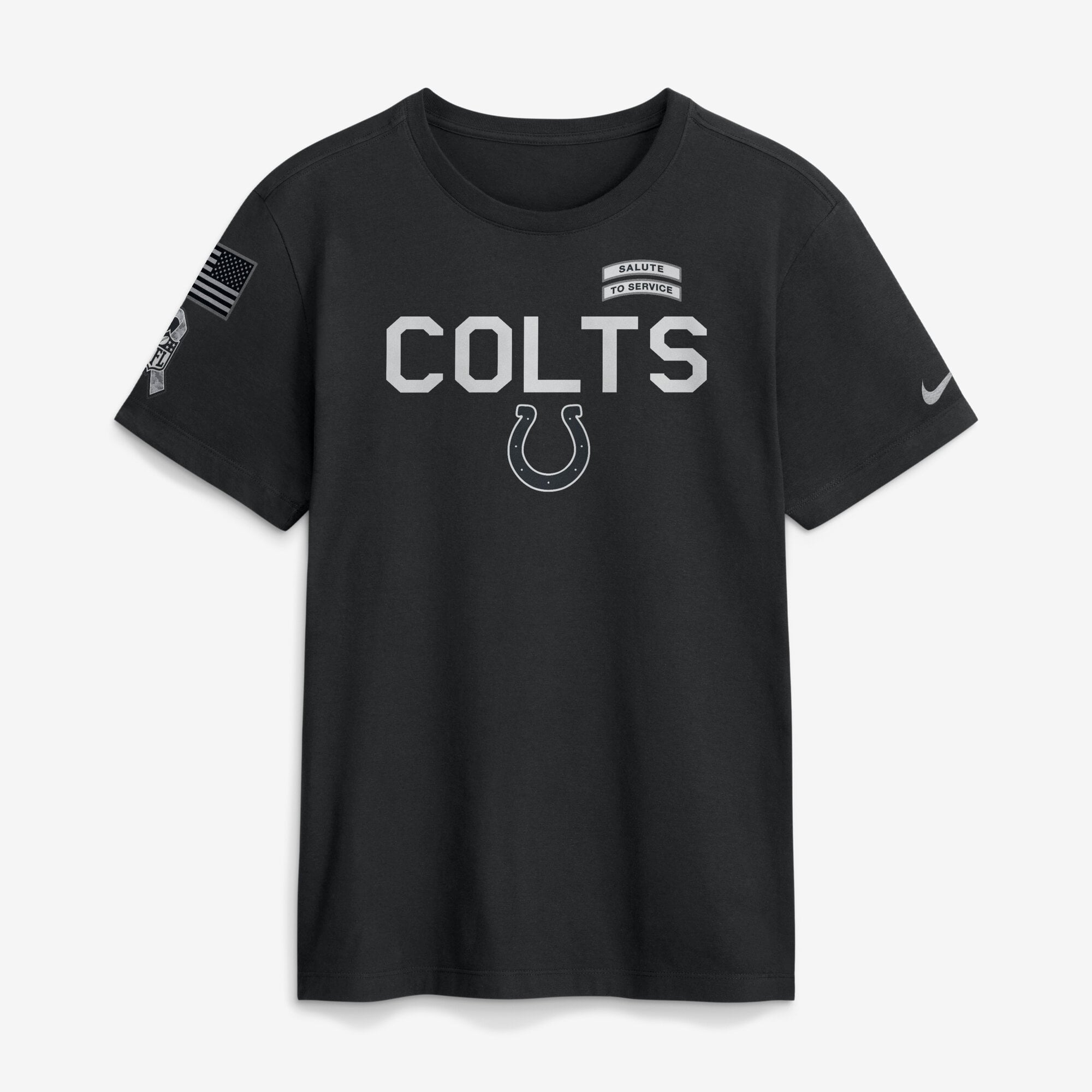T-shirt Nike noir pour homme Indianapolis Colts 2026 Salute to Service Sideline Dri-FIT
