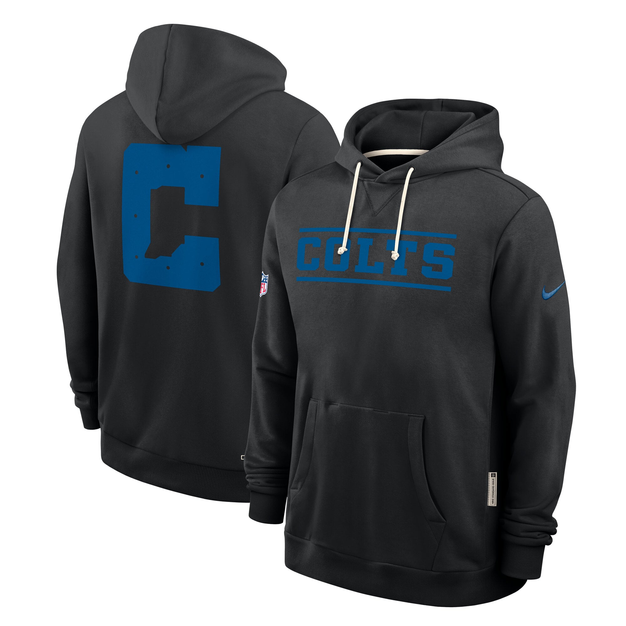 Men's Nike Black Indianapolis Colts Standard Issue Replay Officials Alternate Dri-FIT Hoodie