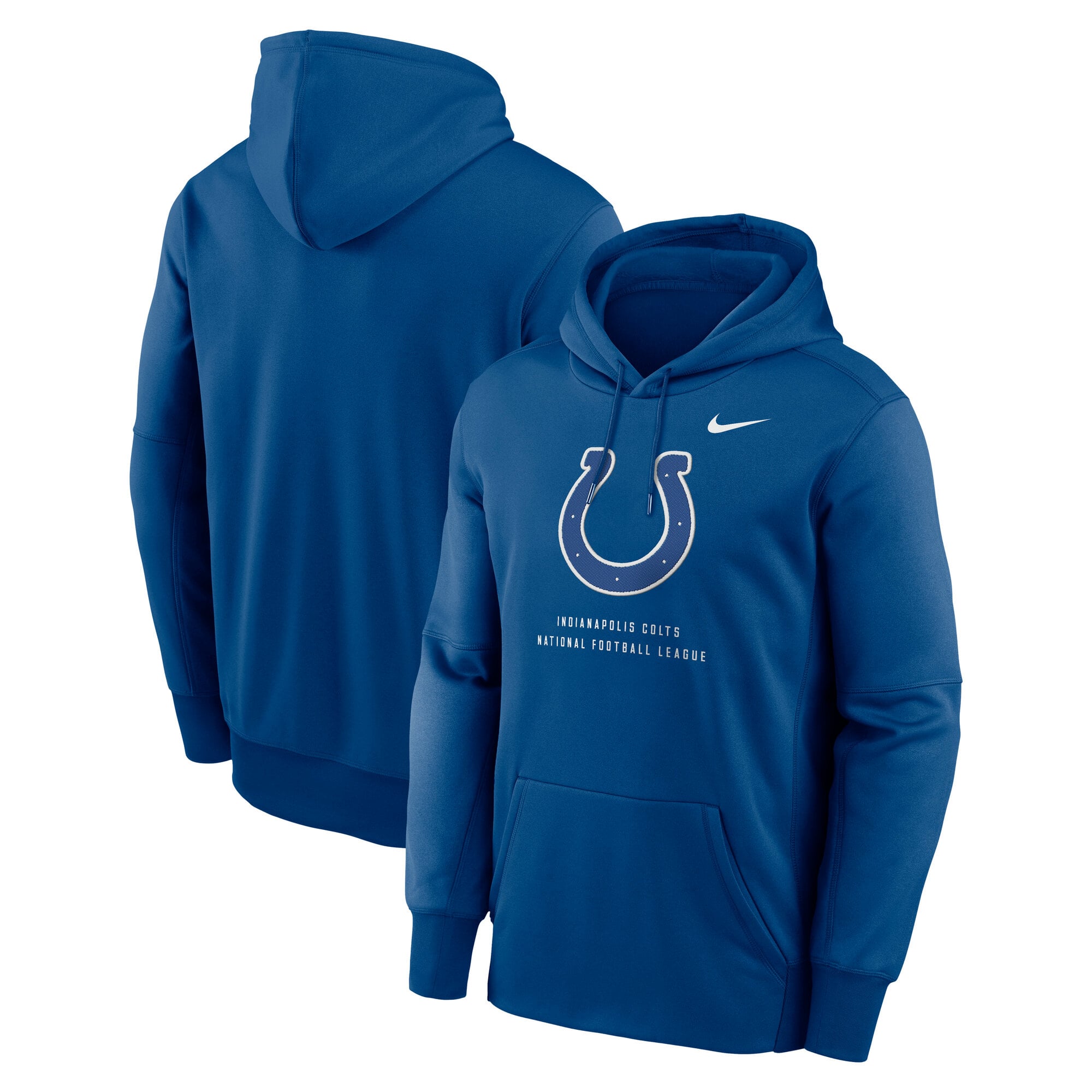 Sweat à capuche Nike Therma-FIT bleu Indianapolis Colts pour homme