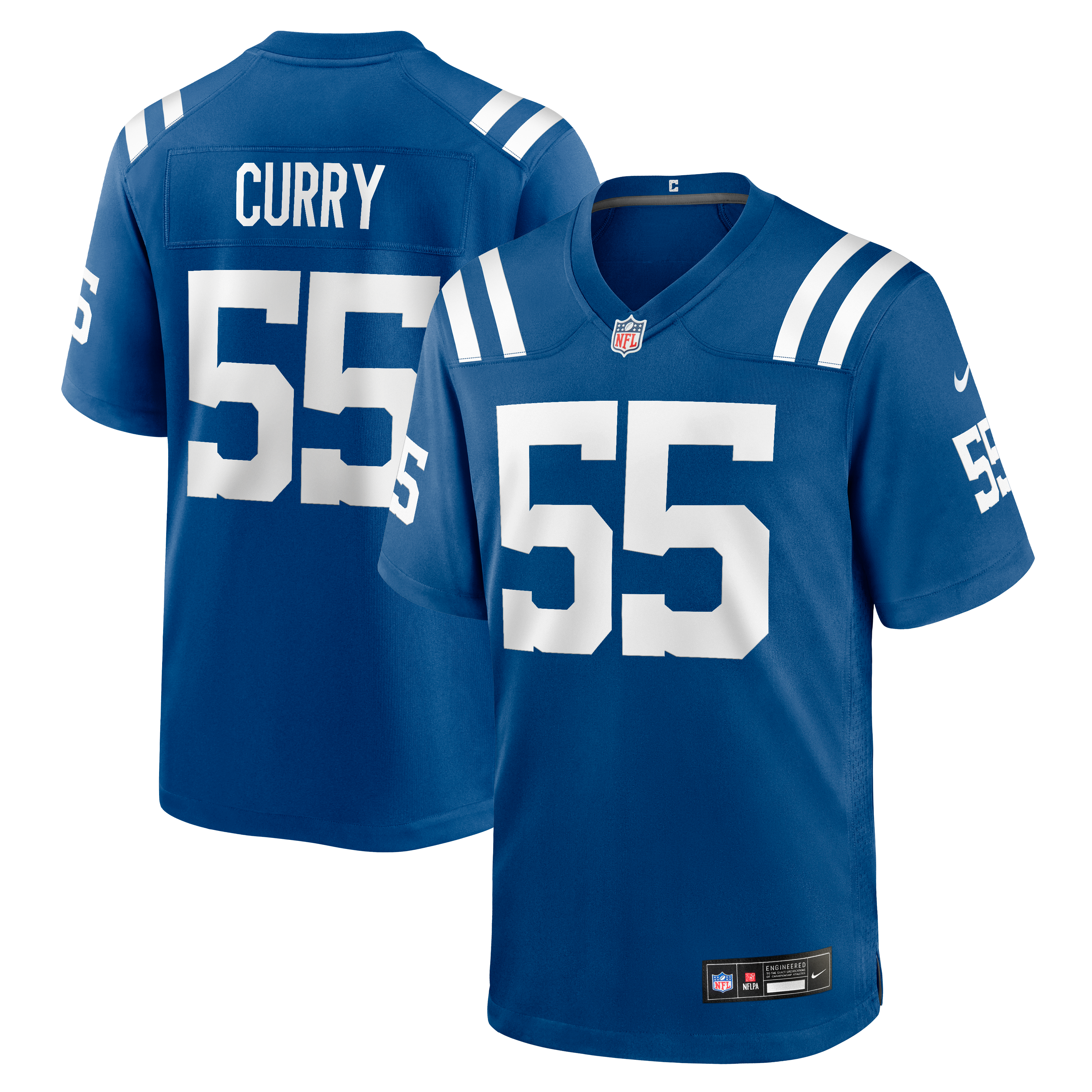Men's Nike Caden Curry Royal Indianapolis Colts Team Game Jersey