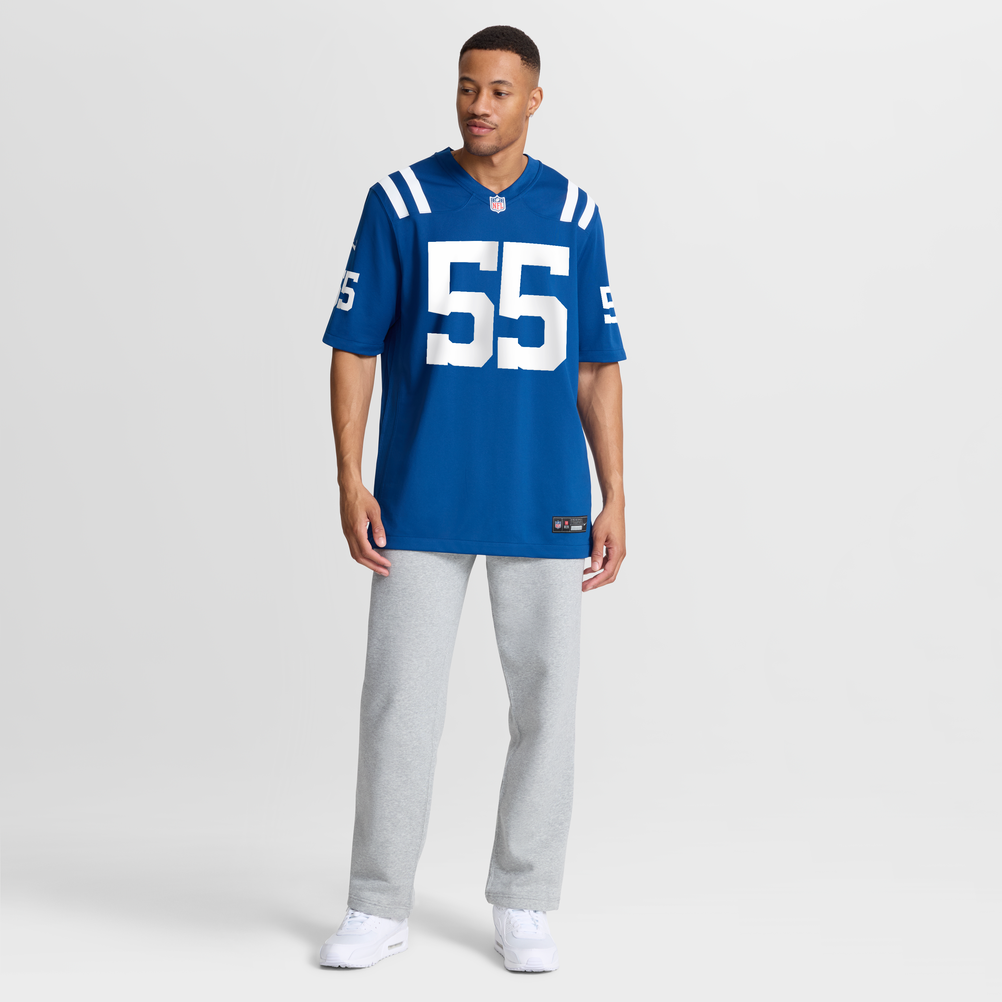 Men's Nike Caden Curry Royal Indianapolis Colts Team Game Jersey