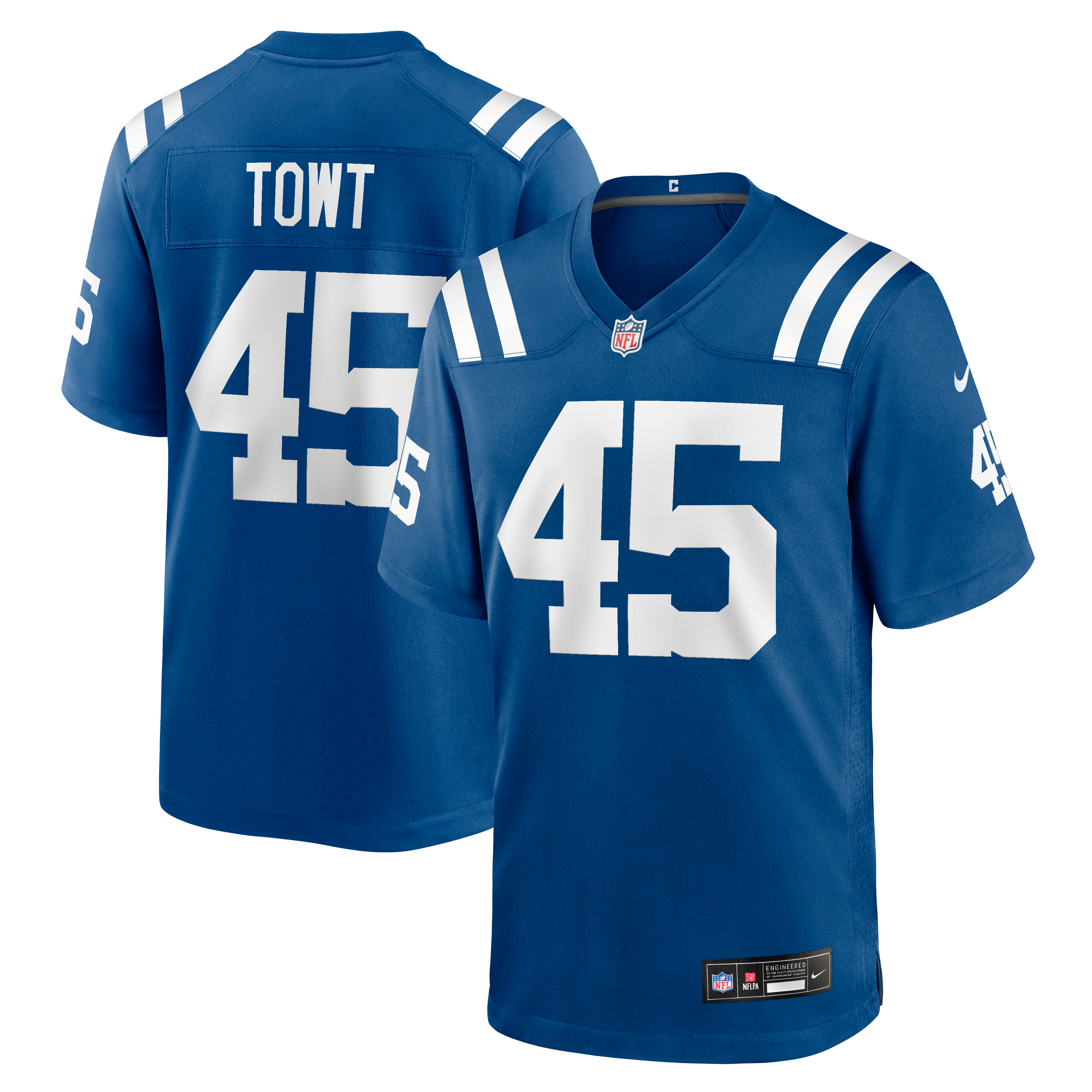 Maillot de joueur Nike Carson Towt Royal Indianapolis Colts pour homme