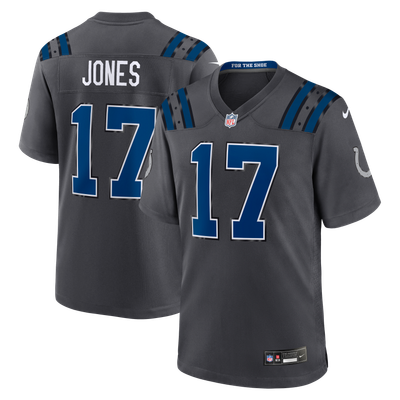 Daniel Jones Indianapolis Colts Nike 2026 Rivalries Collection Game Jersey - Anthracite