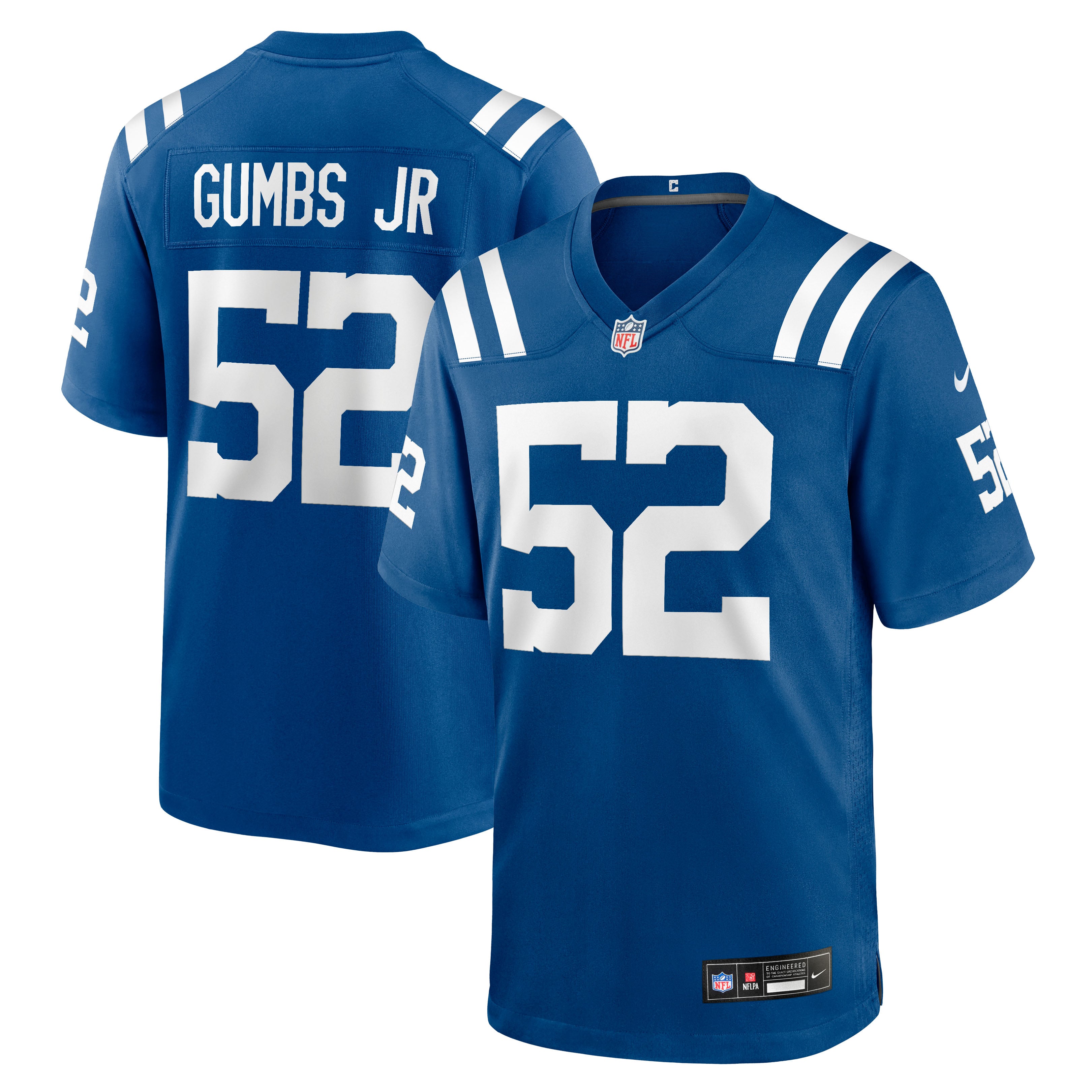 Maillot de match Nike George Gumbs Jr. Royal Indianapolis Colts pour homme