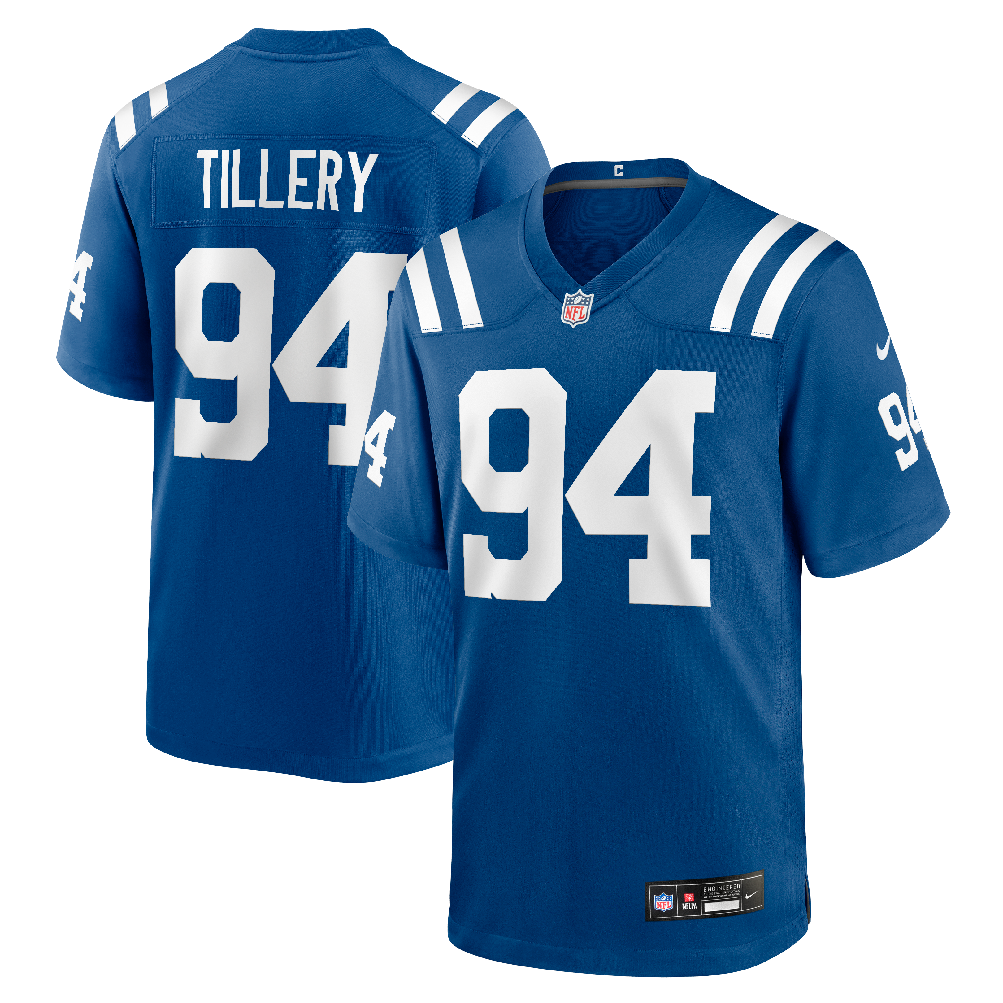 Men's Nike Jerry Tillery Royal Indianapolis Colts Team Game Jersey