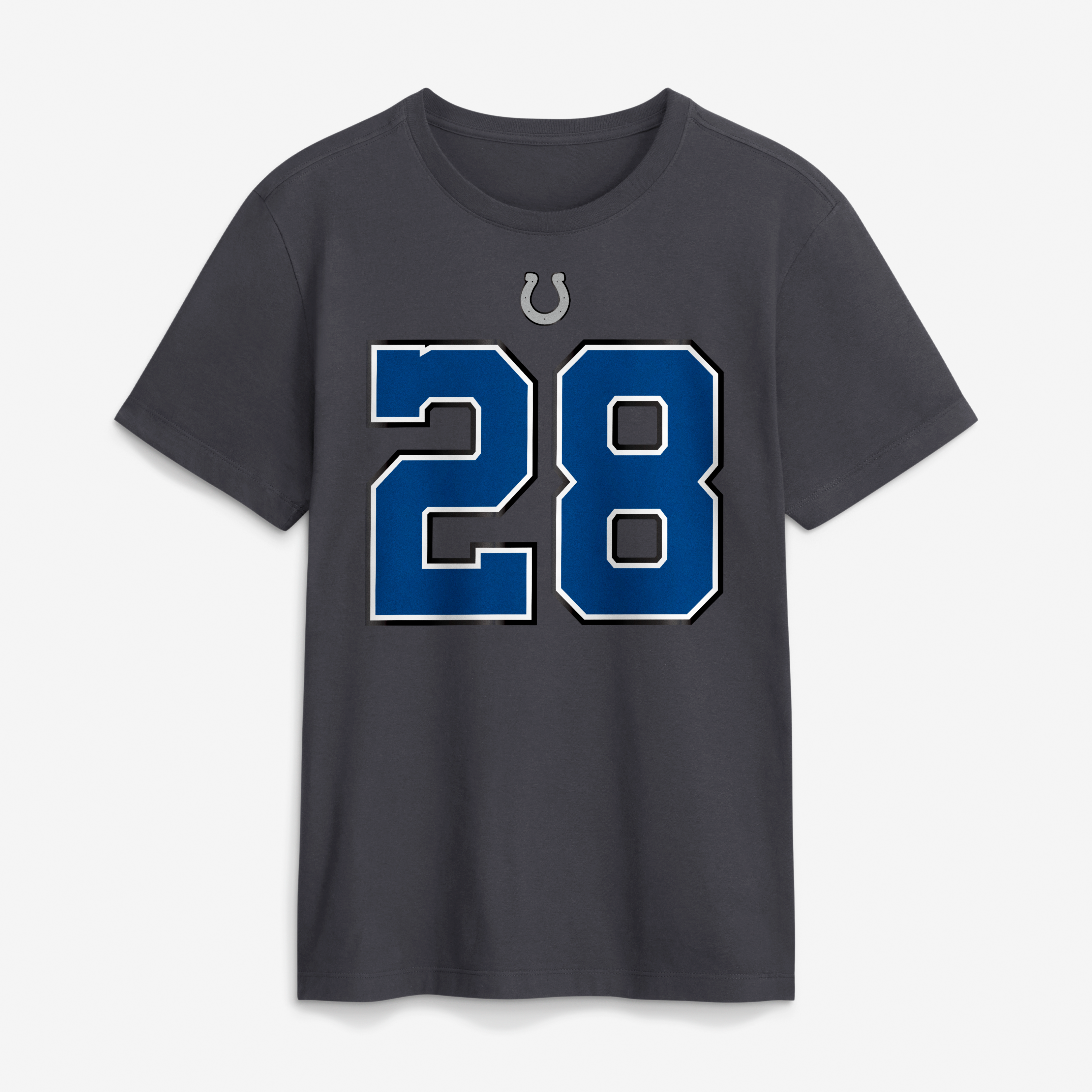 Men's Nike Jonathan Taylor Anthracite Indianapolis Colts 2026 Rivalries Collection Player Name & Number T-Shirt