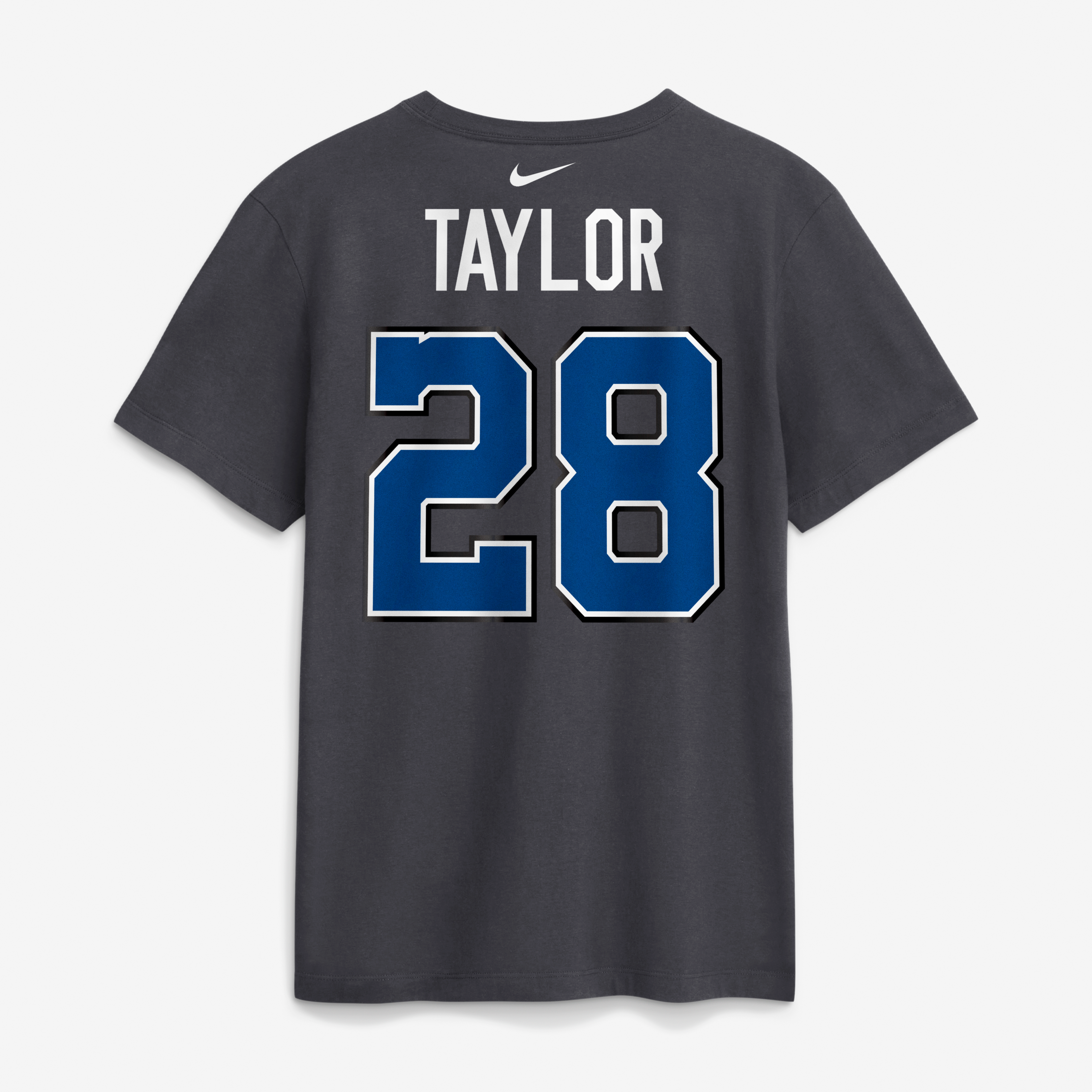 Men's Nike Jonathan Taylor Anthracite Indianapolis Colts 2026 Rivalries Collection Player Name & Number T-Shirt