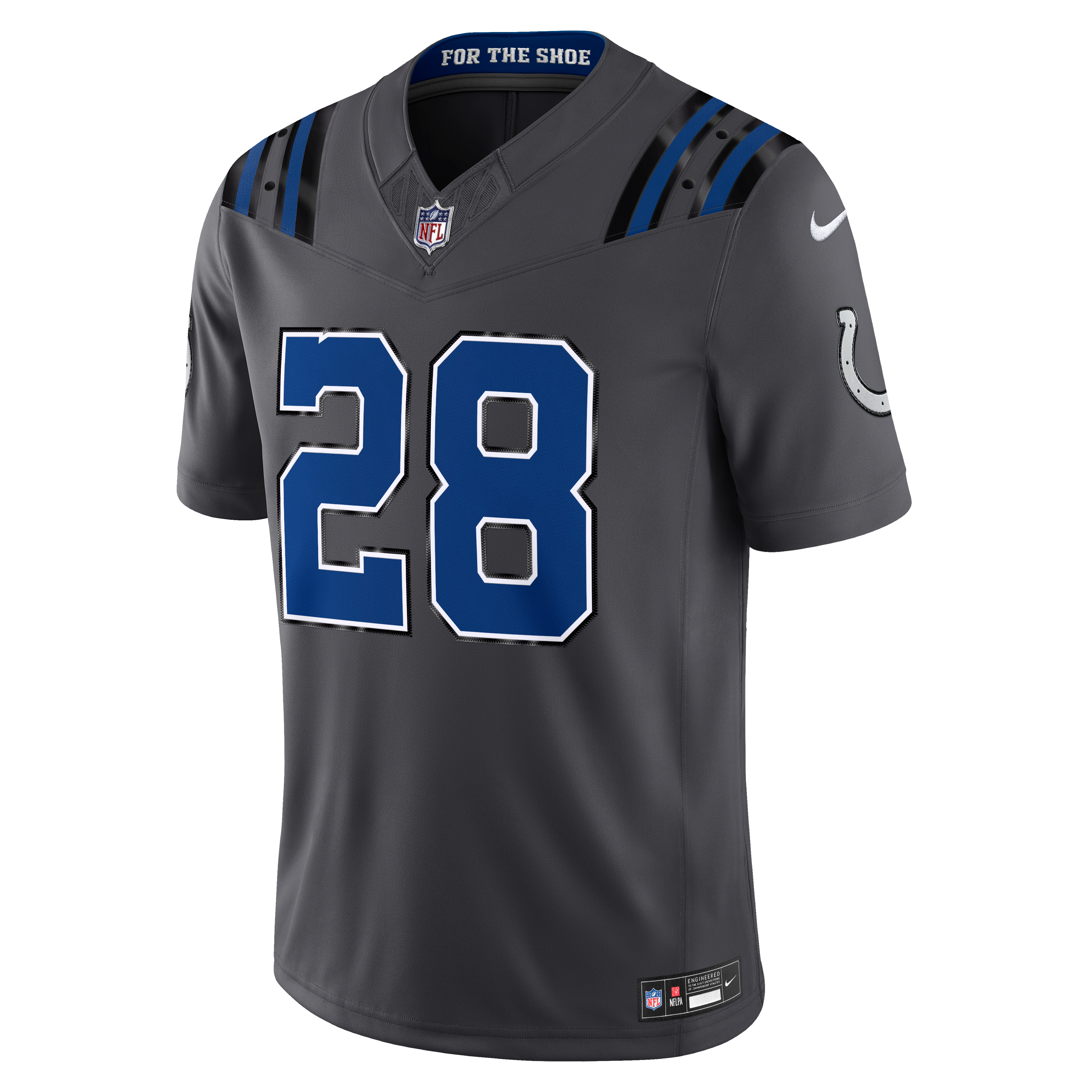 Men's Nike Jonathan Taylor Anthracite Indianapolis Colts 2026 Rivalries Collection Stitched Limited Jersey