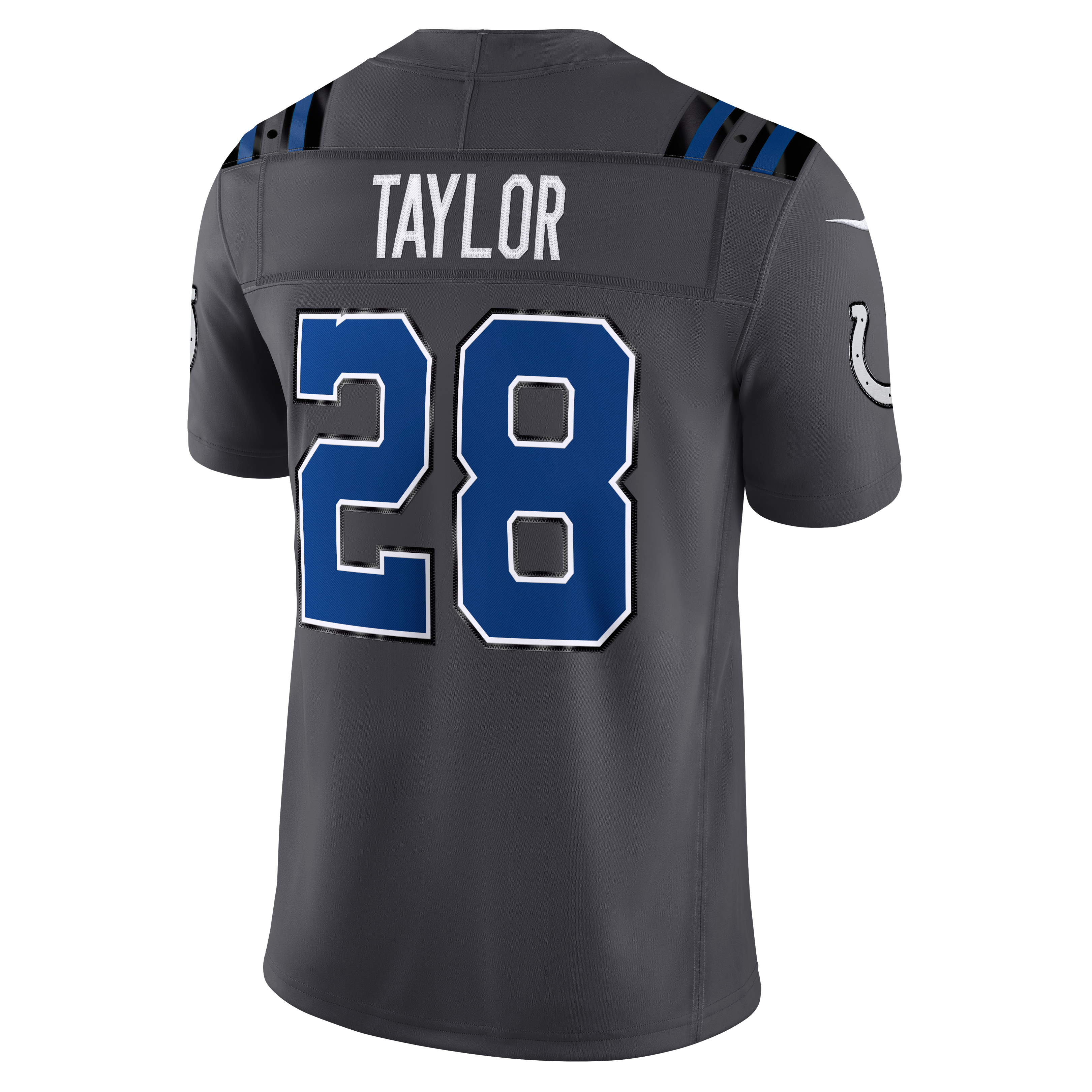 Men's Nike Jonathan Taylor Anthracite Indianapolis Colts 2026 Rivalries Collection Stitched Limited Jersey