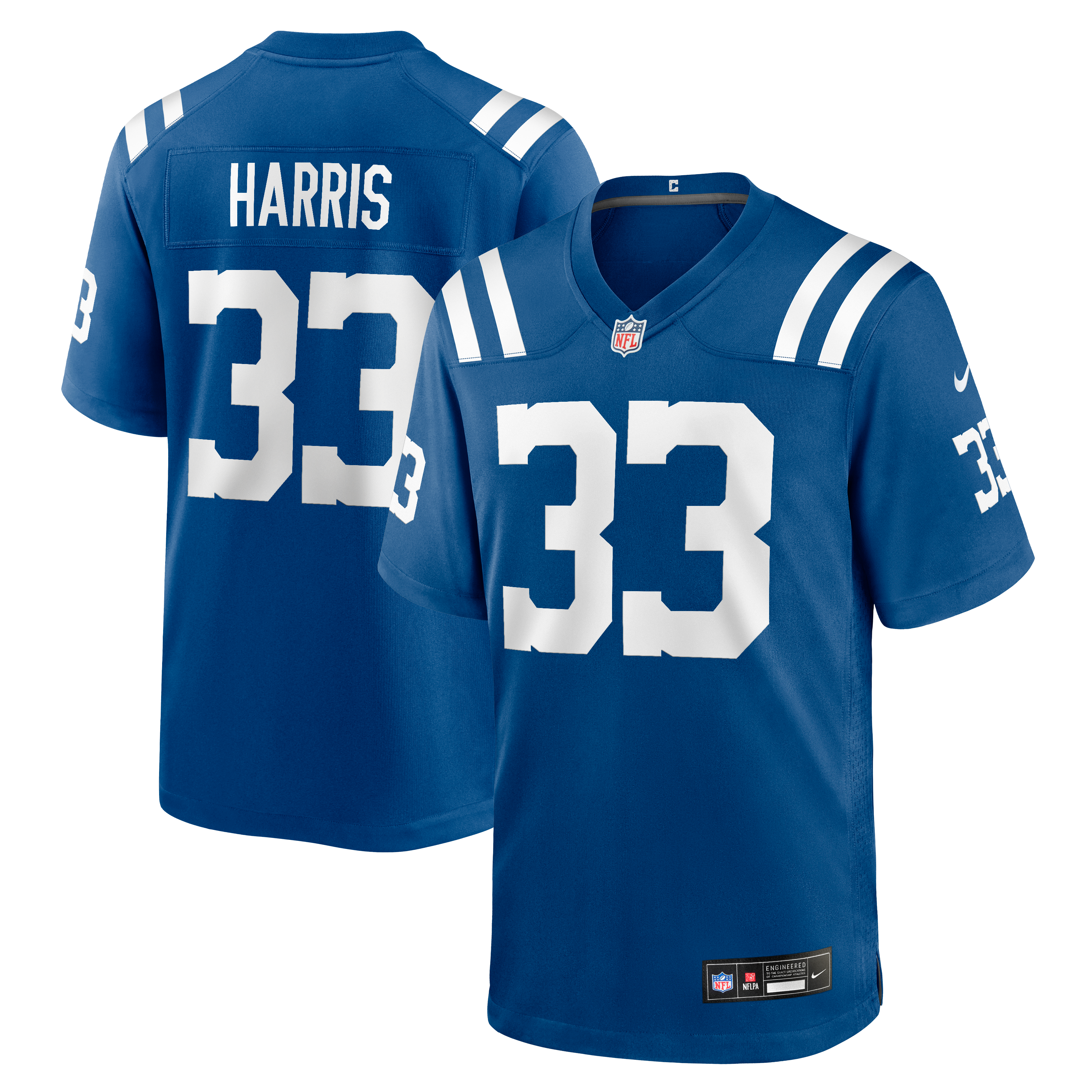 Maillot de match Nike Kenneth Harris Royal Indianapolis Colts pour homme