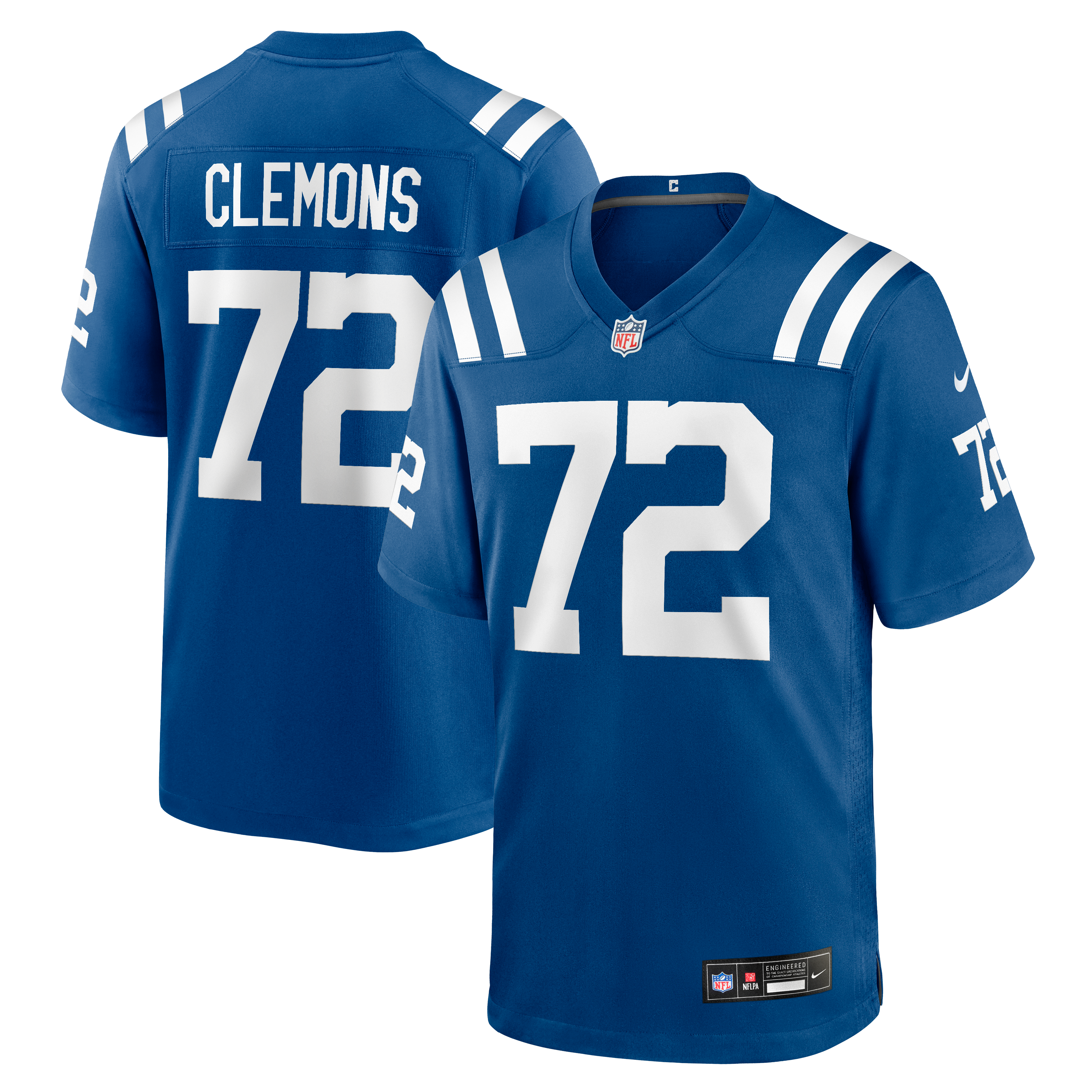 Men's Nike Micheal Clemons Royal Indianapolis Colts Team Game Jersey