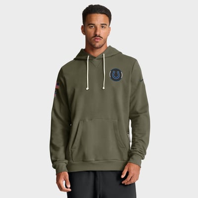 Indianapolis Colts Nike 2025 Salute to Service Sideline Standard Issue Dri-FIT Hoodie - Olive