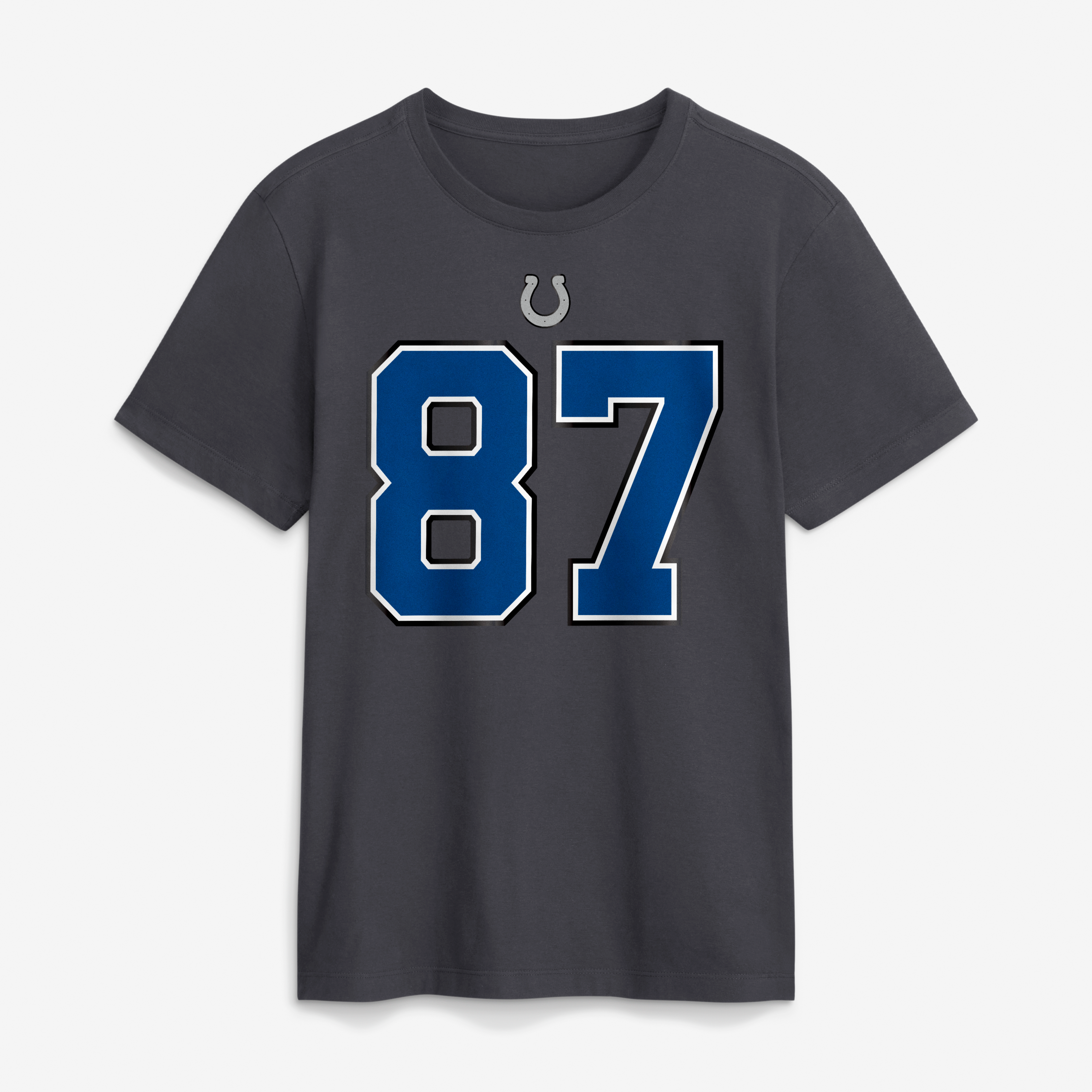 Men's Nike Reggie Wayne Anthracite Indianapolis Colts 2026 Rivalries Collection Player Name & Number T-Shirt